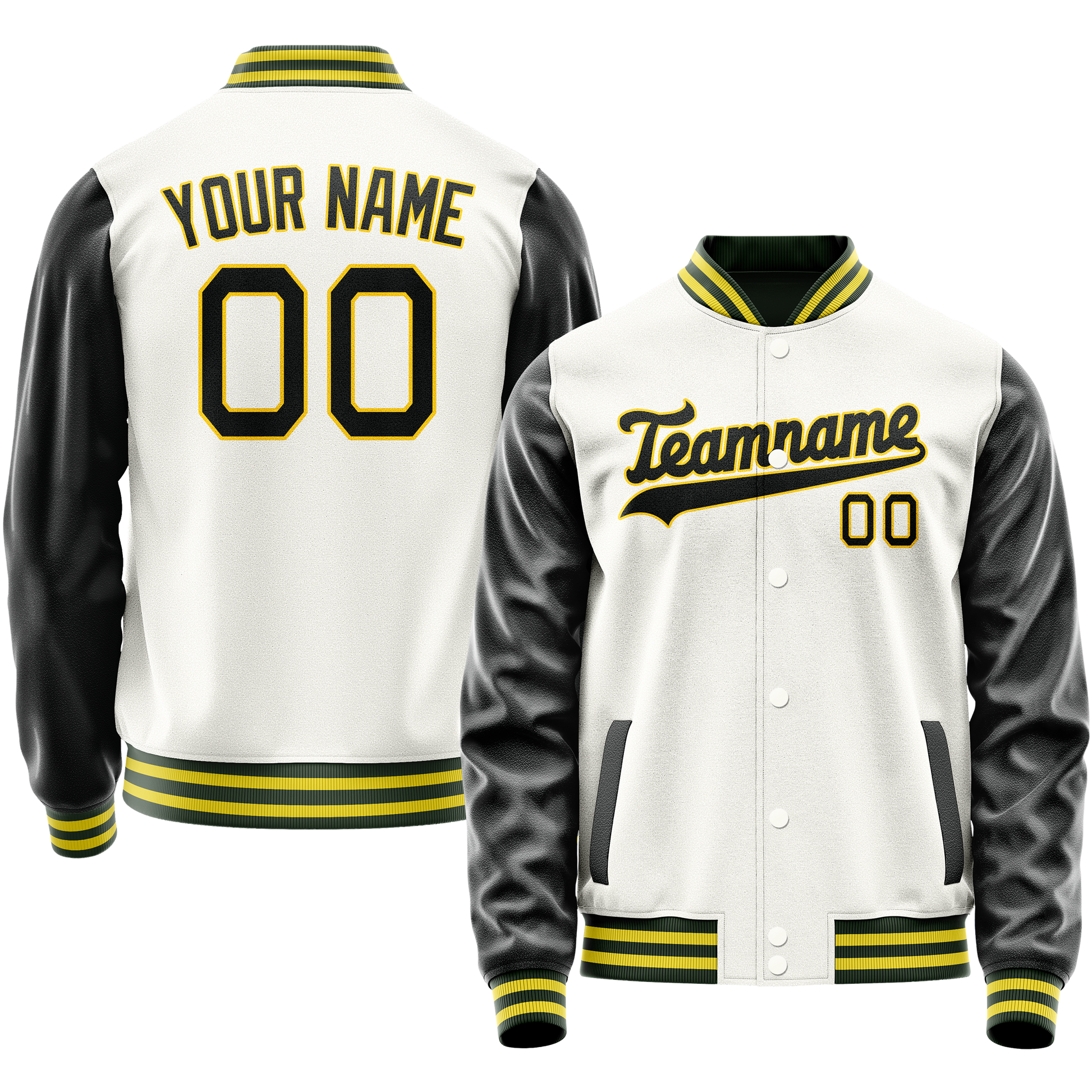 Maßgeschneidertes Weiß Schwarz Jacke JA02240617LH448