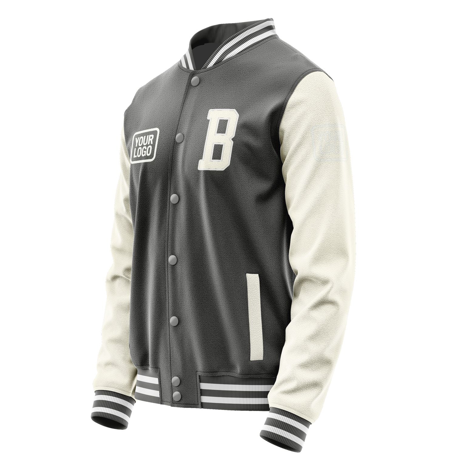 Maßgeschneidertes Dunkelgrau Beige Jacke JA202003201818030318