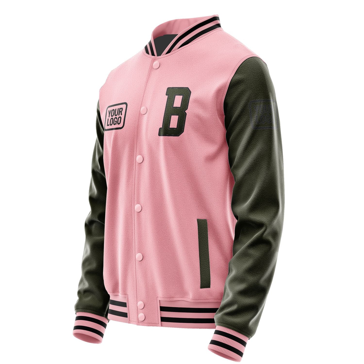 Maßgeschneidertes Rosa Dunkles Oliv Jacke JA212102211717020217