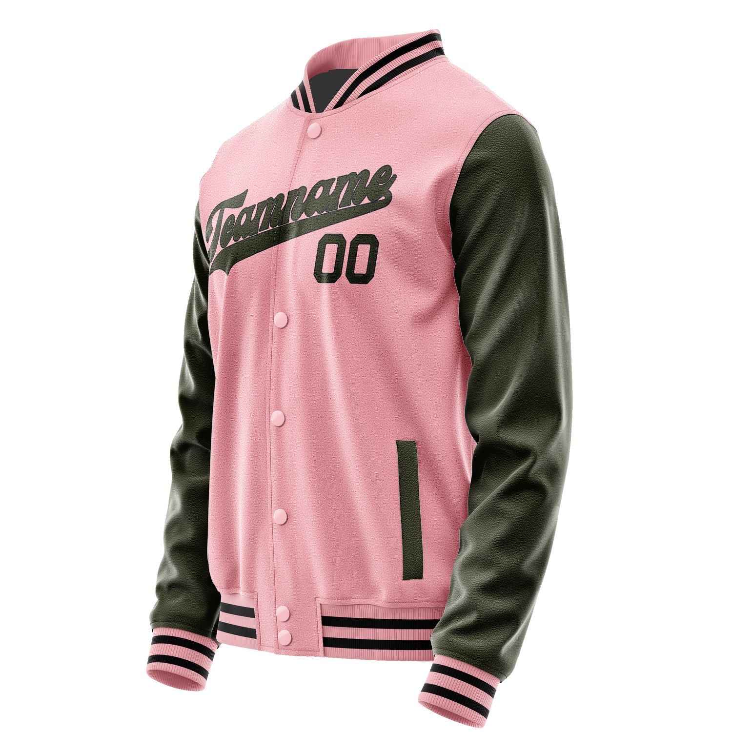 Maßgeschneidertes Rosa Dunkles Oliv Jacke JA2121022117B31702