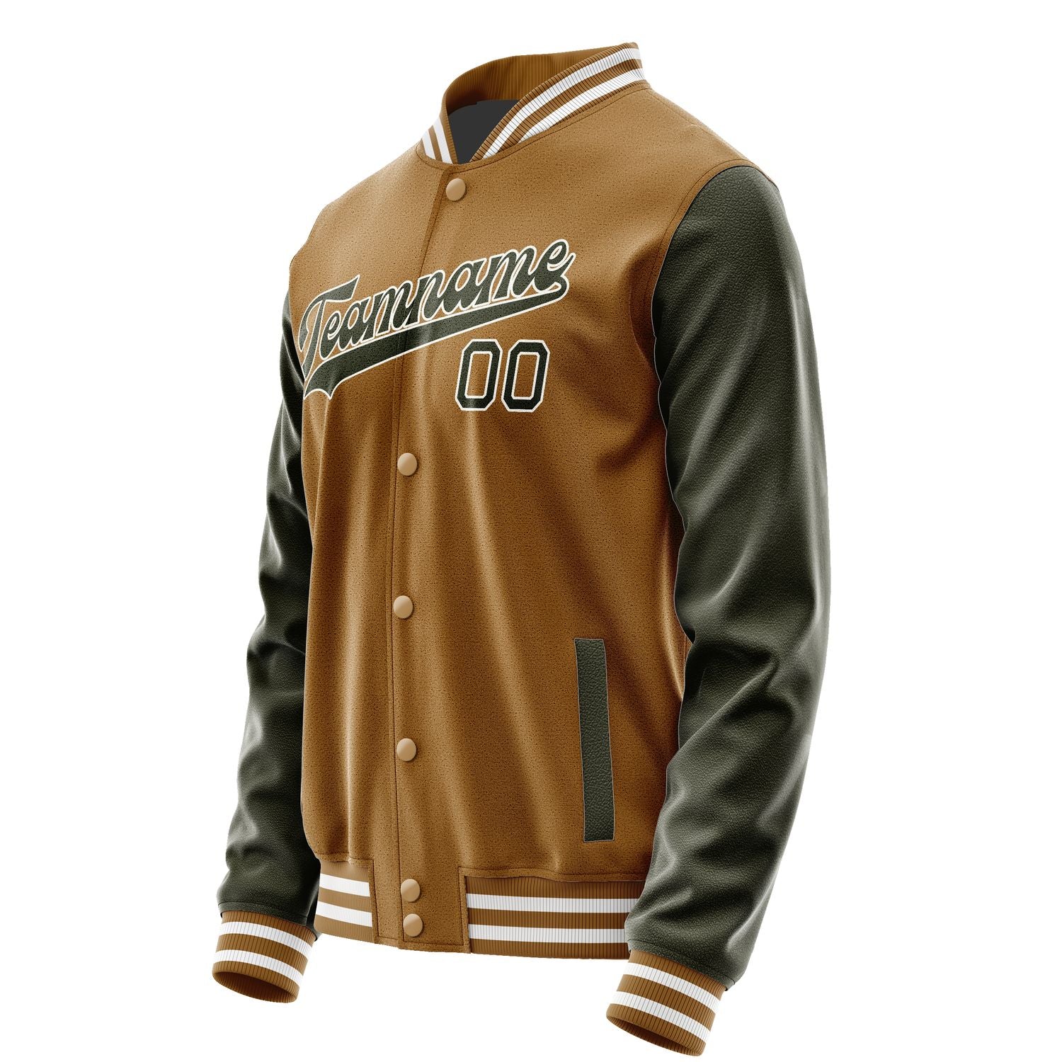 Maßgeschneidertes Khaki Dunkles Oliv Jacke JA2222022218B31802