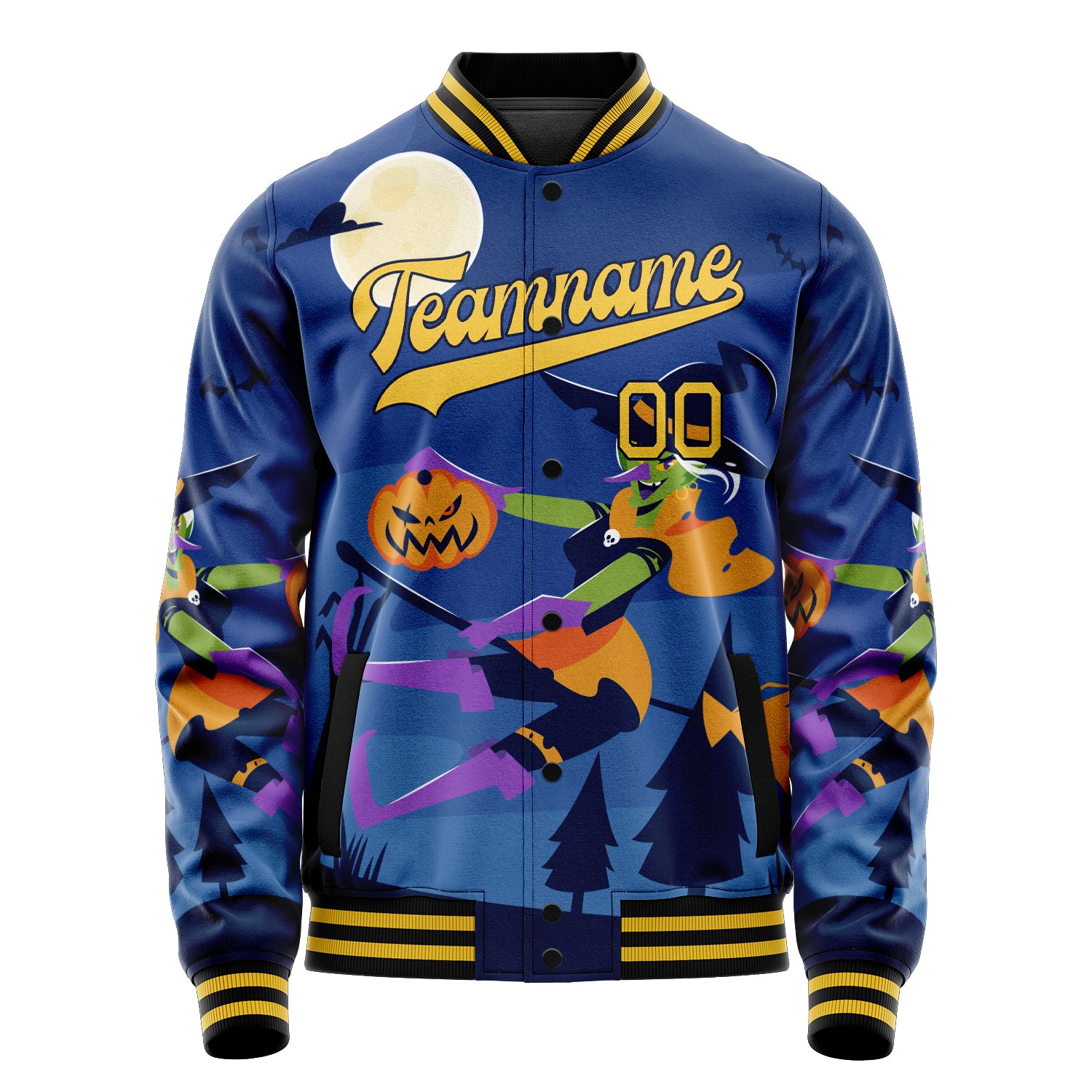 Maßgeschneidertes Marineblau Halloween Jacke