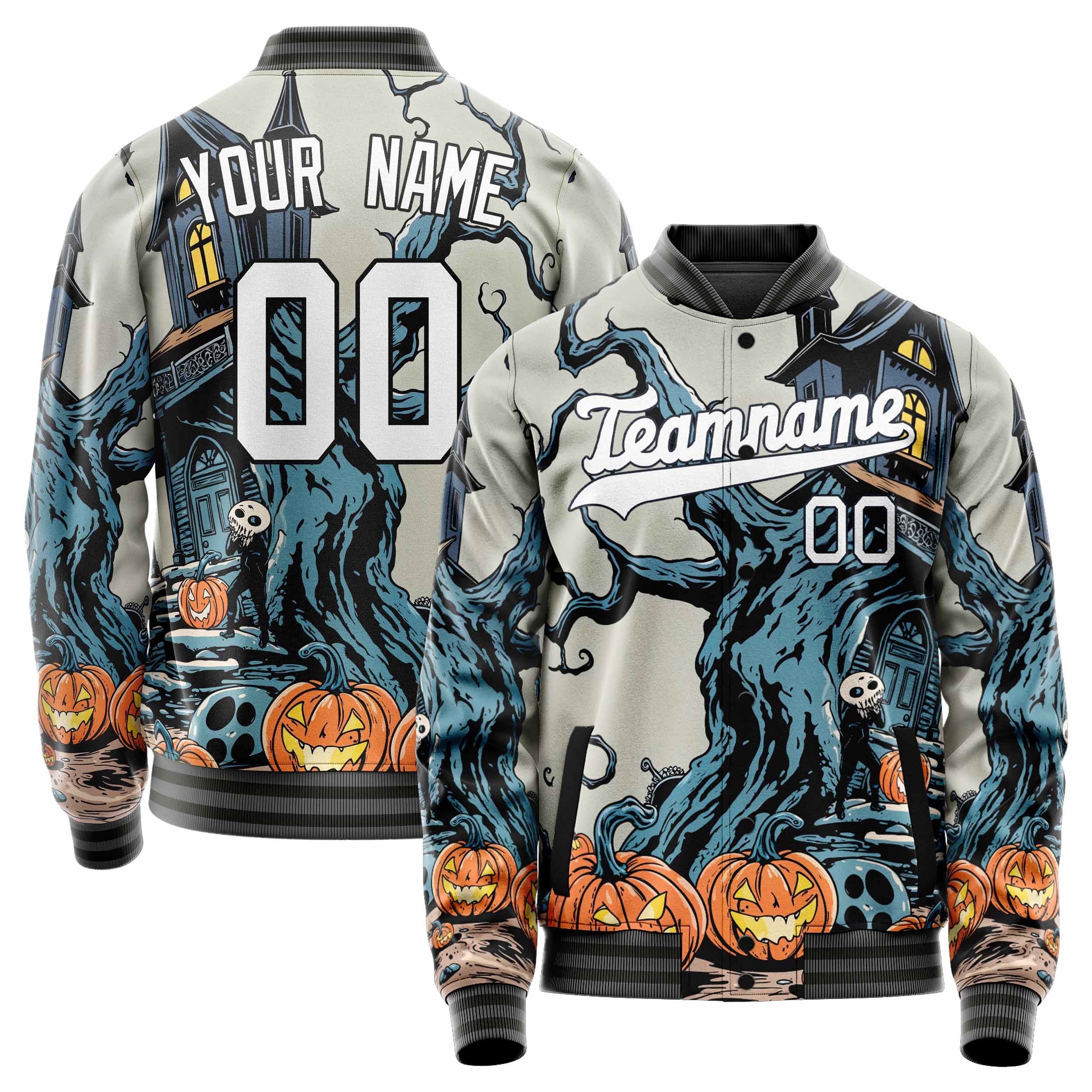 Maßgeschneidertes Creme Halloween Jacke JA2240927SK011