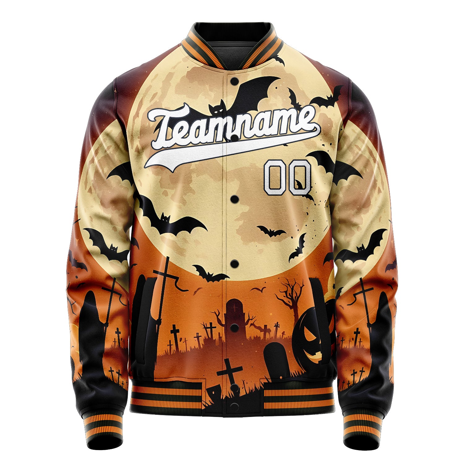 Maßgeschneidertes Orange Halloween Jacke