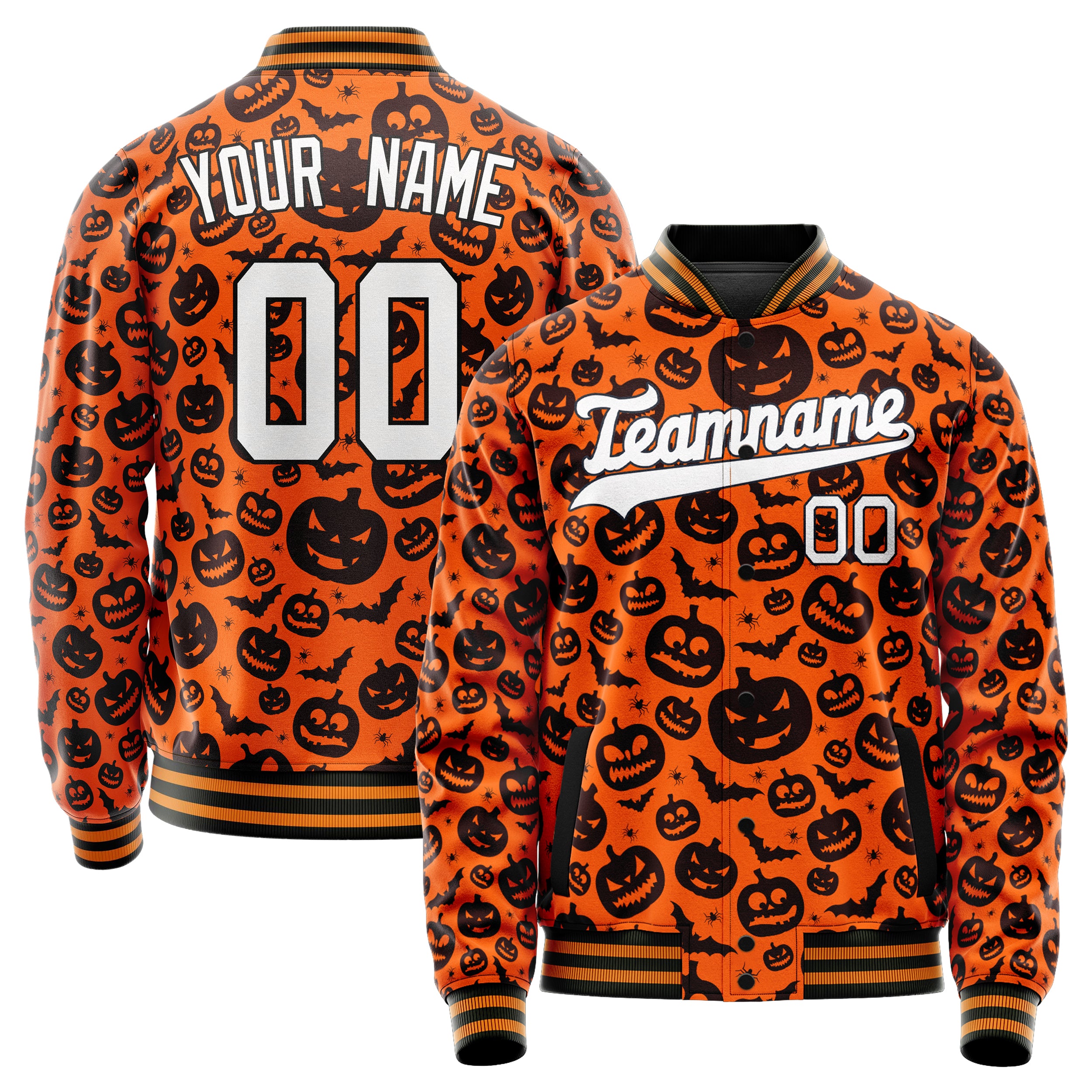 Maßgeschneidertes Orange Halloween Jacke JA2240927SK019