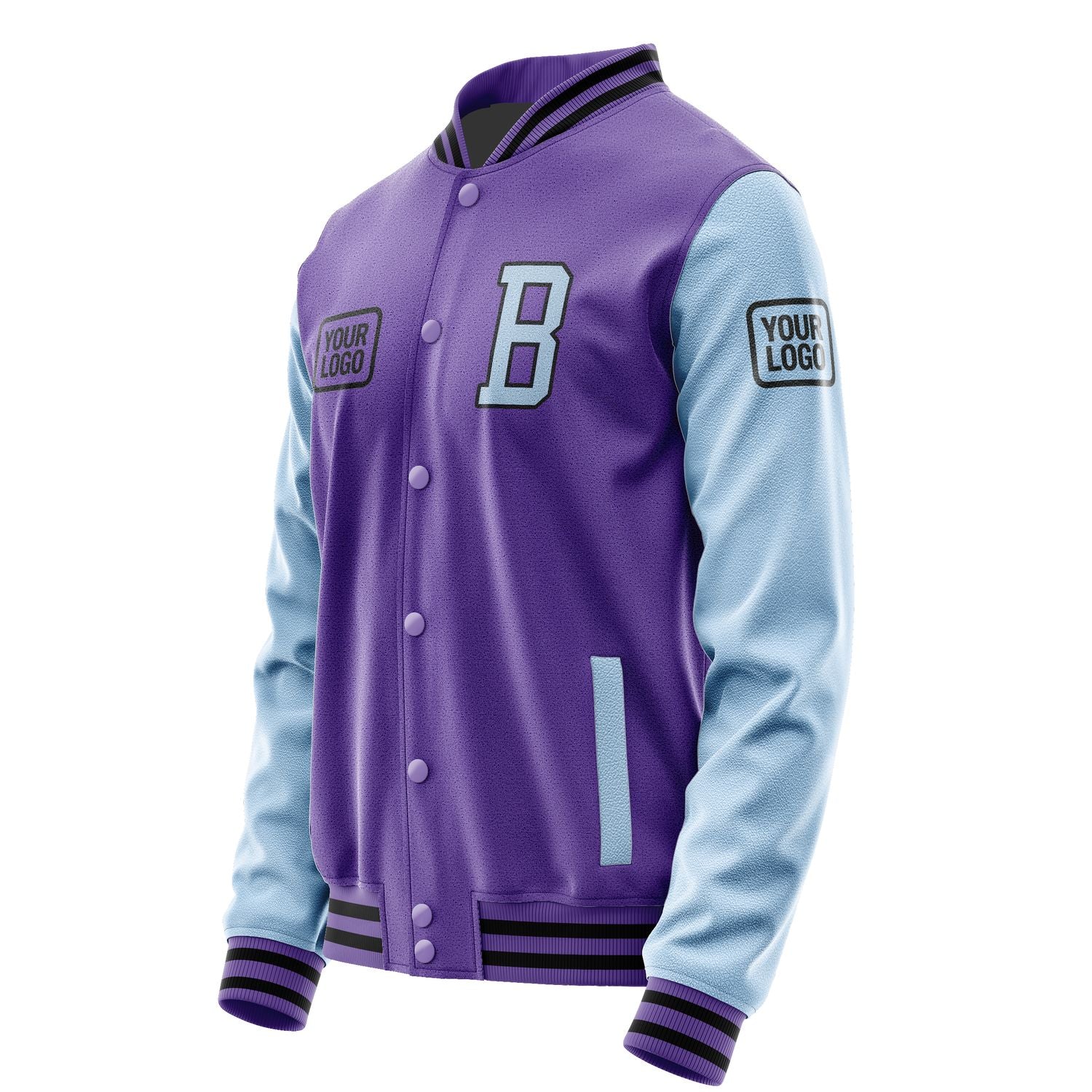 Maßgeschneidertes Lavendel Hellblau Jacke JA232308231717080817