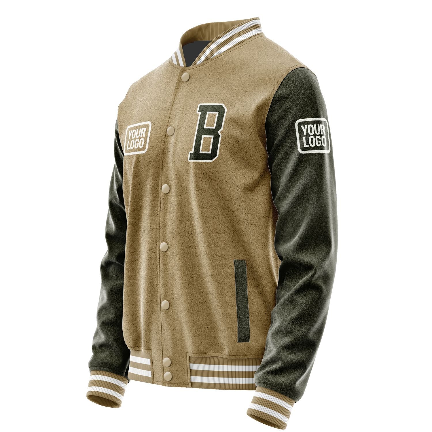 Maßgeschneidertes Hellkhaki Dunkles Oliv Jacke JA252502251818020218