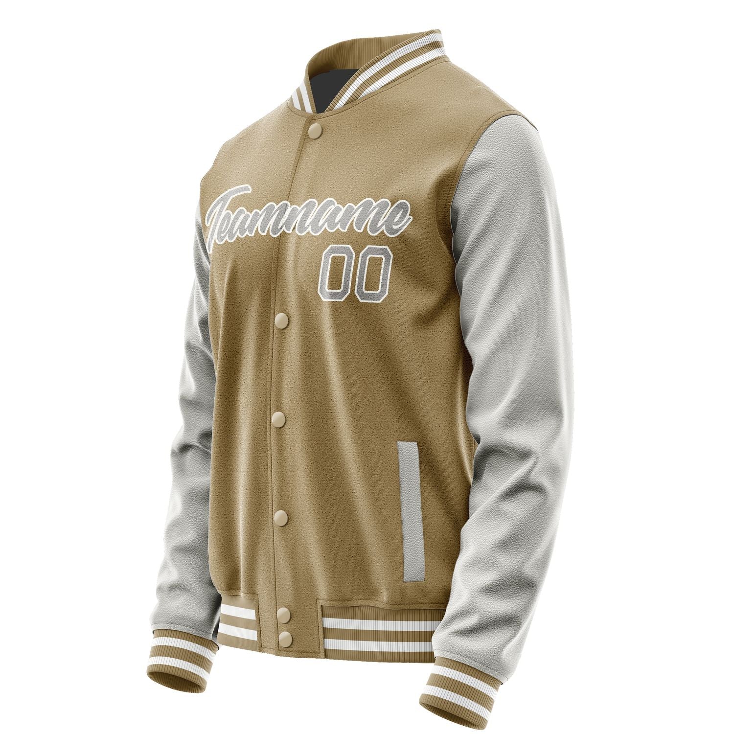 Maßgeschneidertes Hellkhaki Grau Jacke JA2525042518B21804