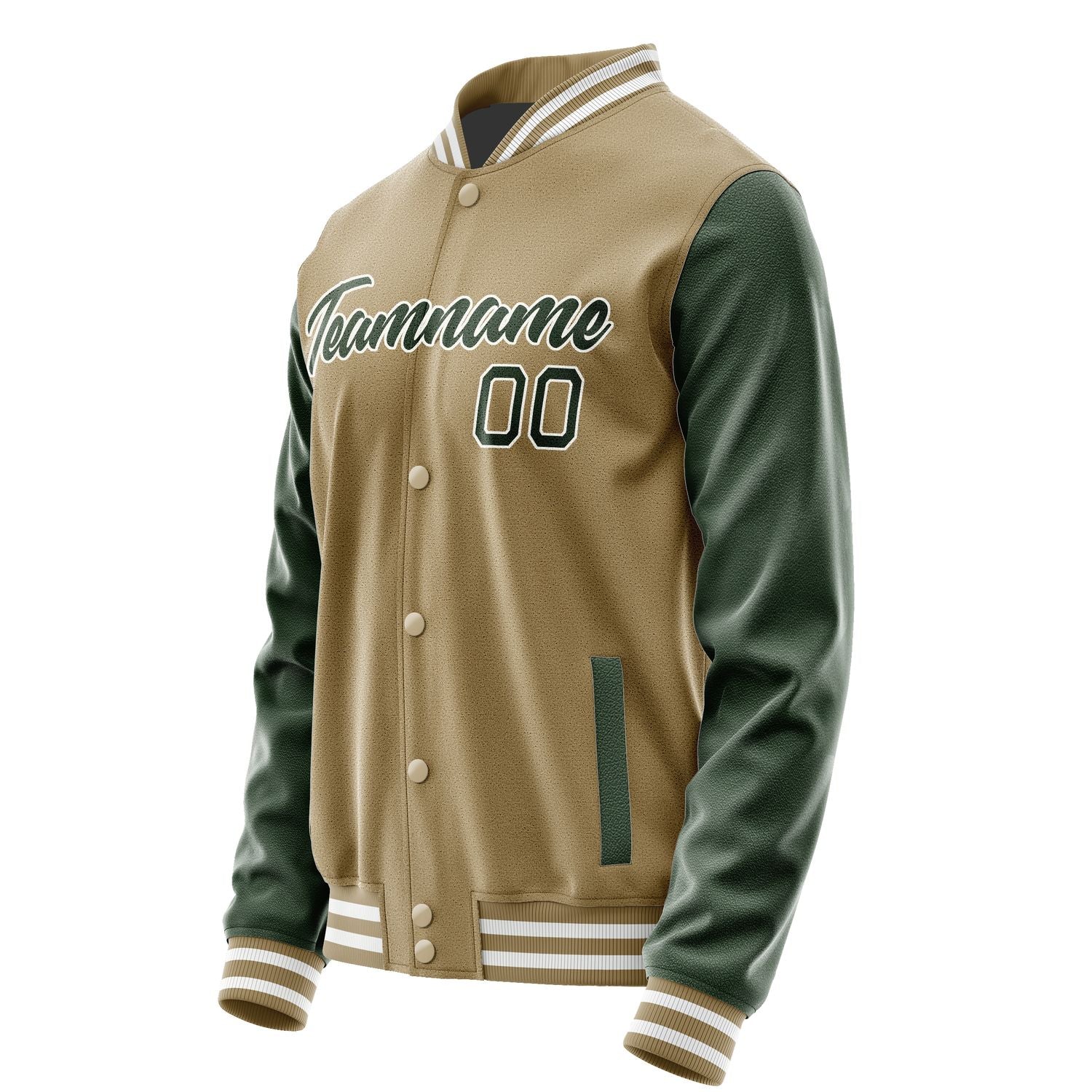 Maßgeschneidertes Hellkhaki Tannengrün Jacke JA2525062518B21806