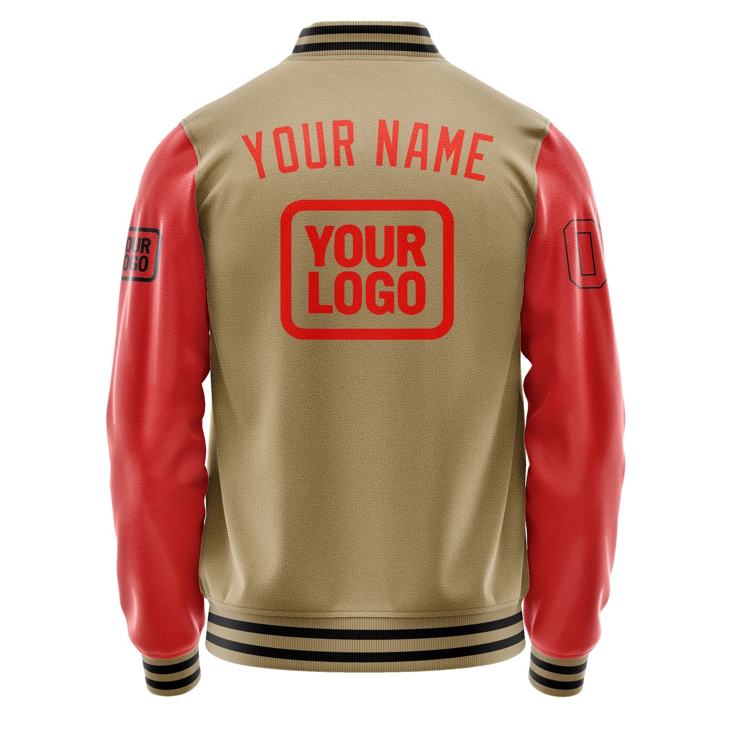 Maßgeschneidertes Hellkhaki Orangerot Jacke JA252512251717121217
