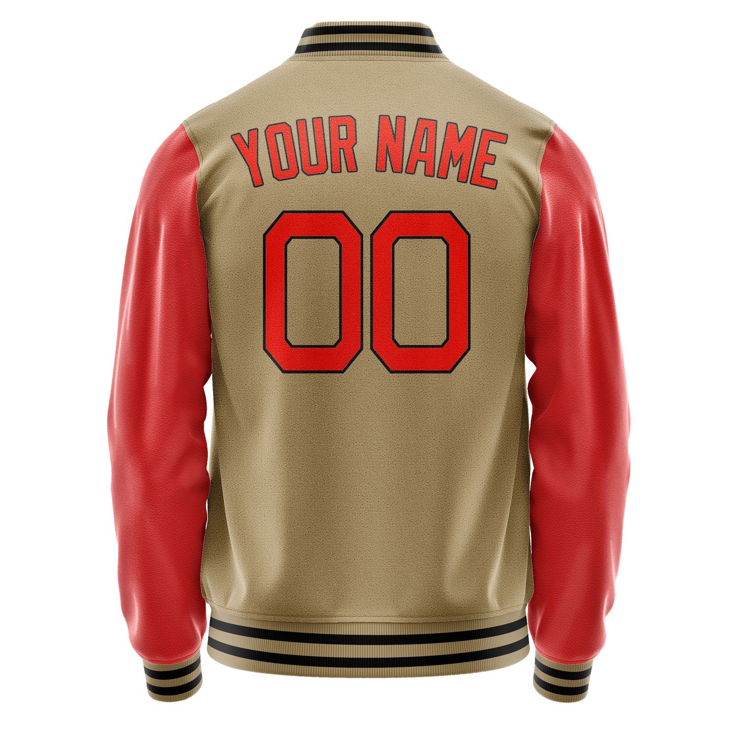 Maßgeschneidertes Hellkhaki Orangerot Jacke JA2525122517B21712