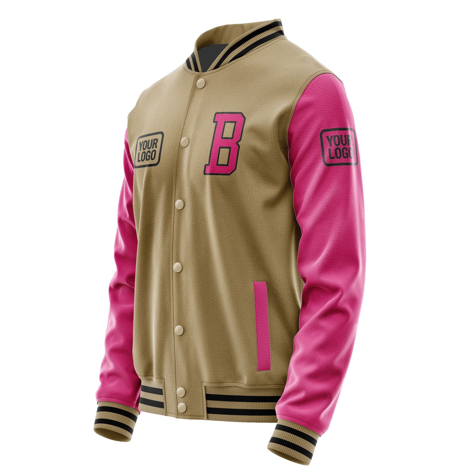 Maßgeschneidertes Hellkhaki Rosarot Jacke JA252513251717131317