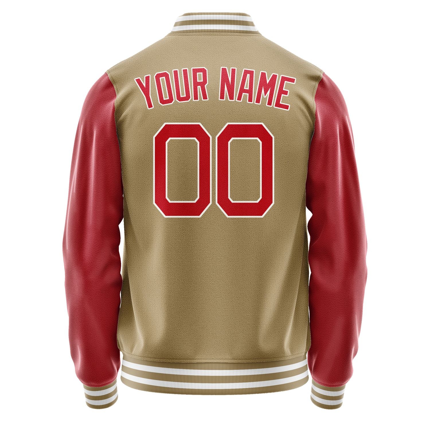 Maßgeschneidertes Hellkhaki Rot Jacke JA2525142518B21814
