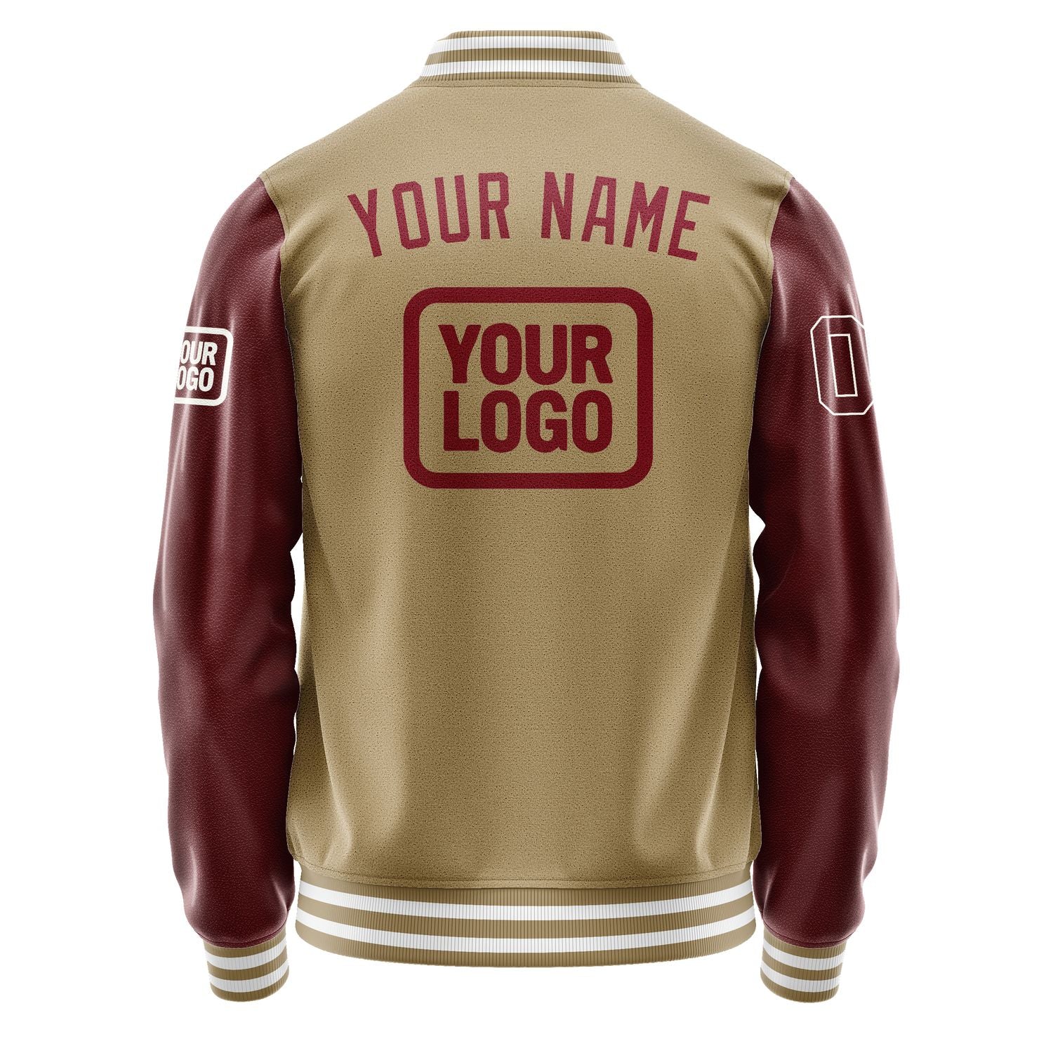 Maßgeschneidertes Hellkhaki Karmesinrot Jacke JA252515251818151518