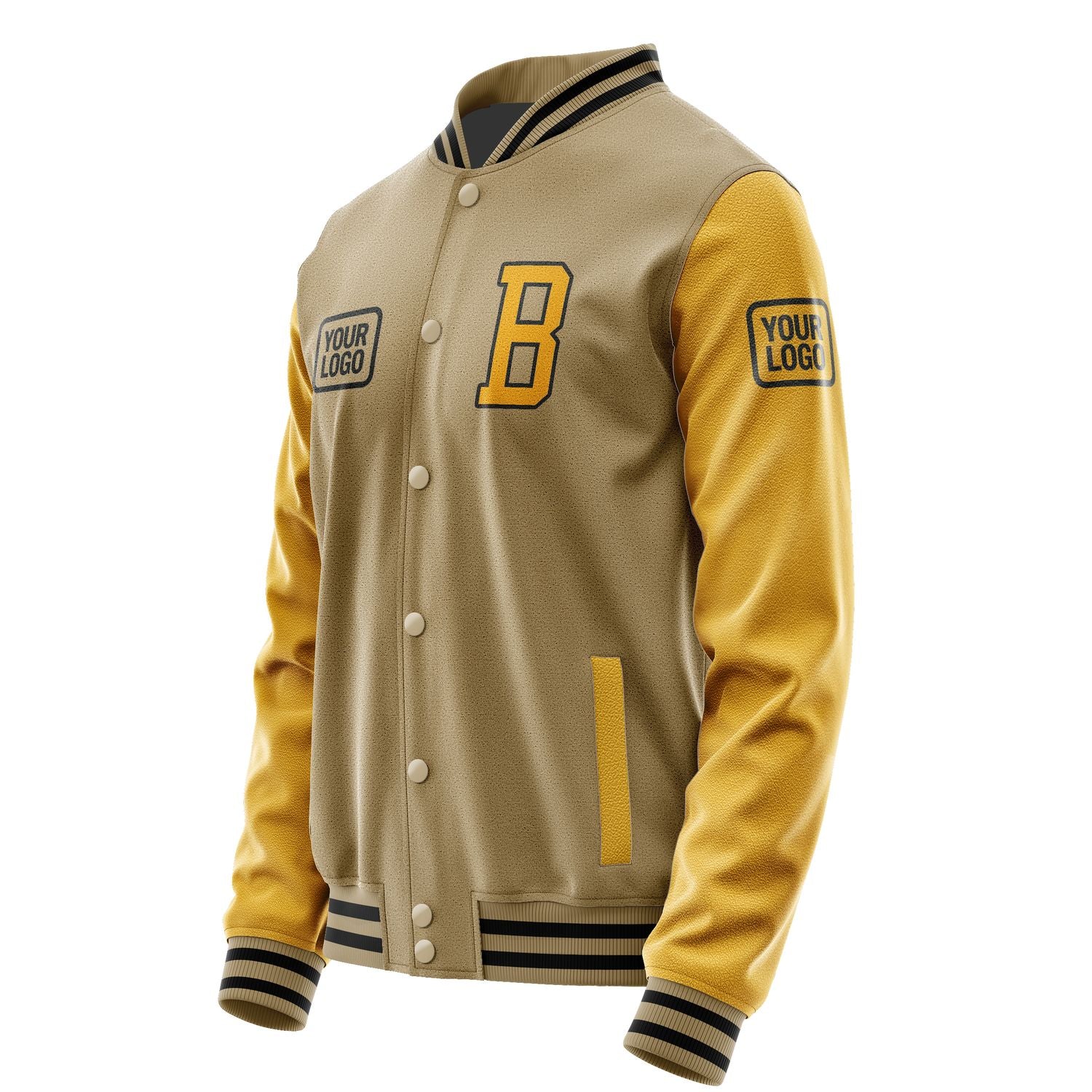 Maßgeschneidertes Hellkhaki Gelb Jacke JA252519251717191917