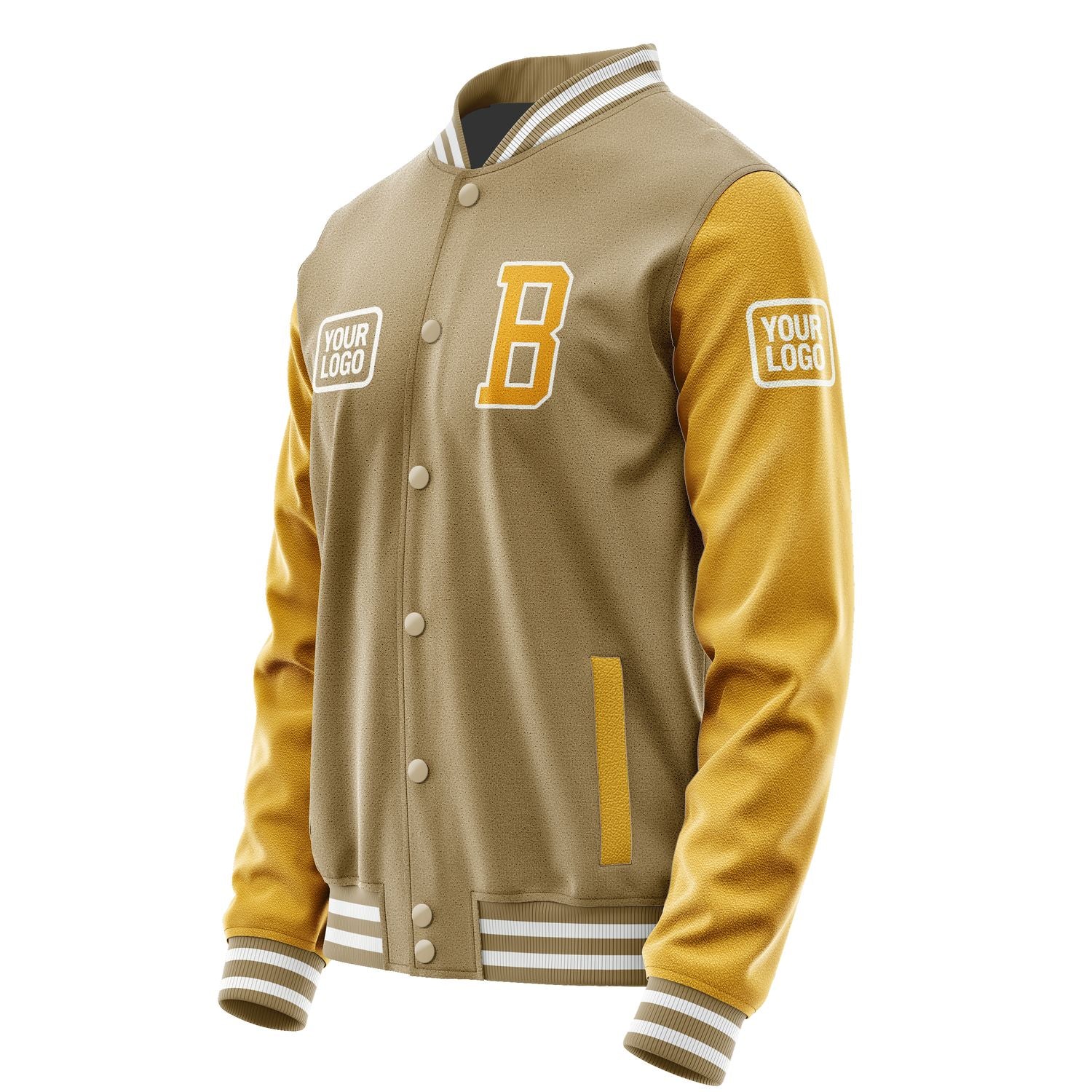Maßgeschneidertes Hellkhaki Gelb Jacke JA252519251818191918