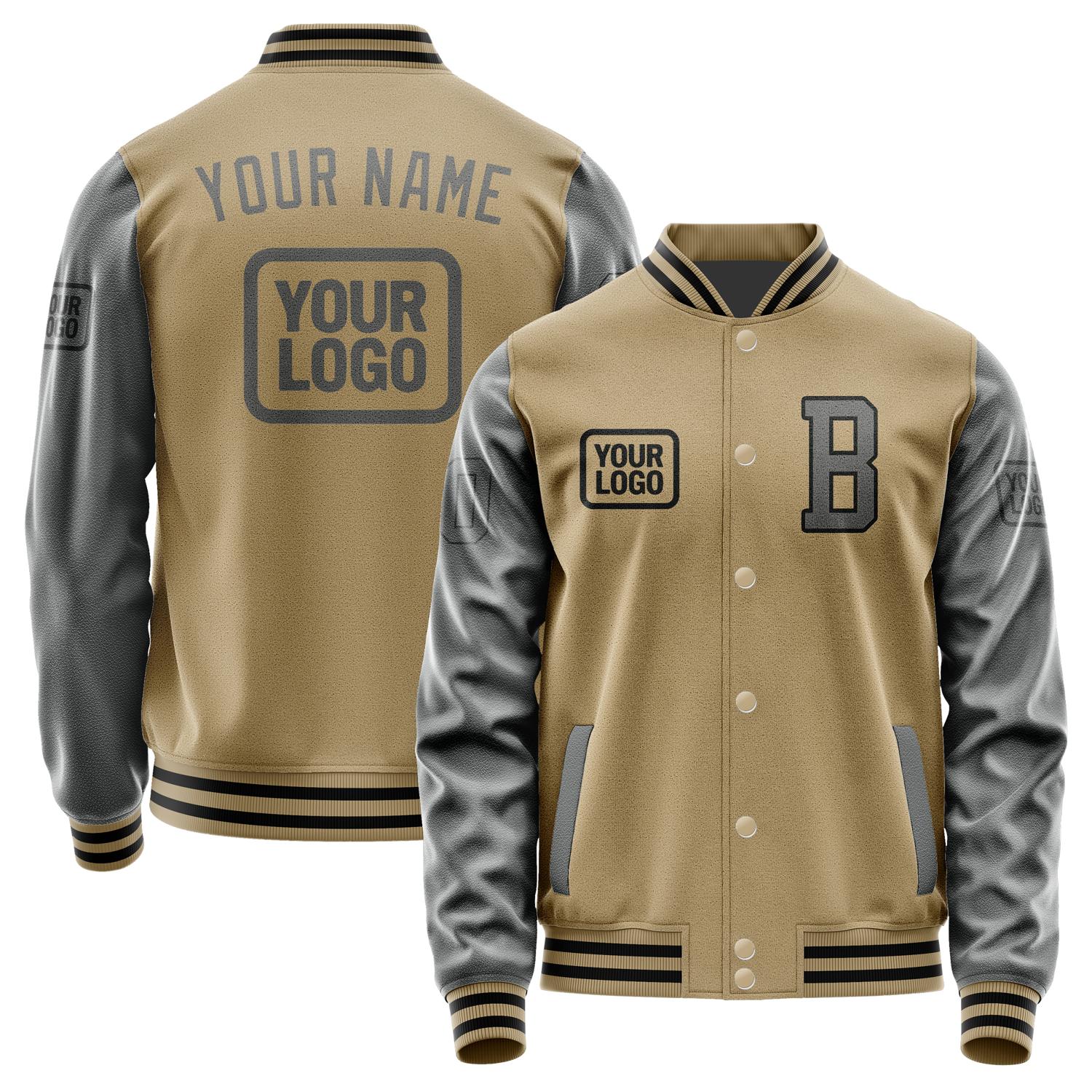 Maßgeschneidertes Hellkhaki Dunkelgrau Jacke JA252520251717202017