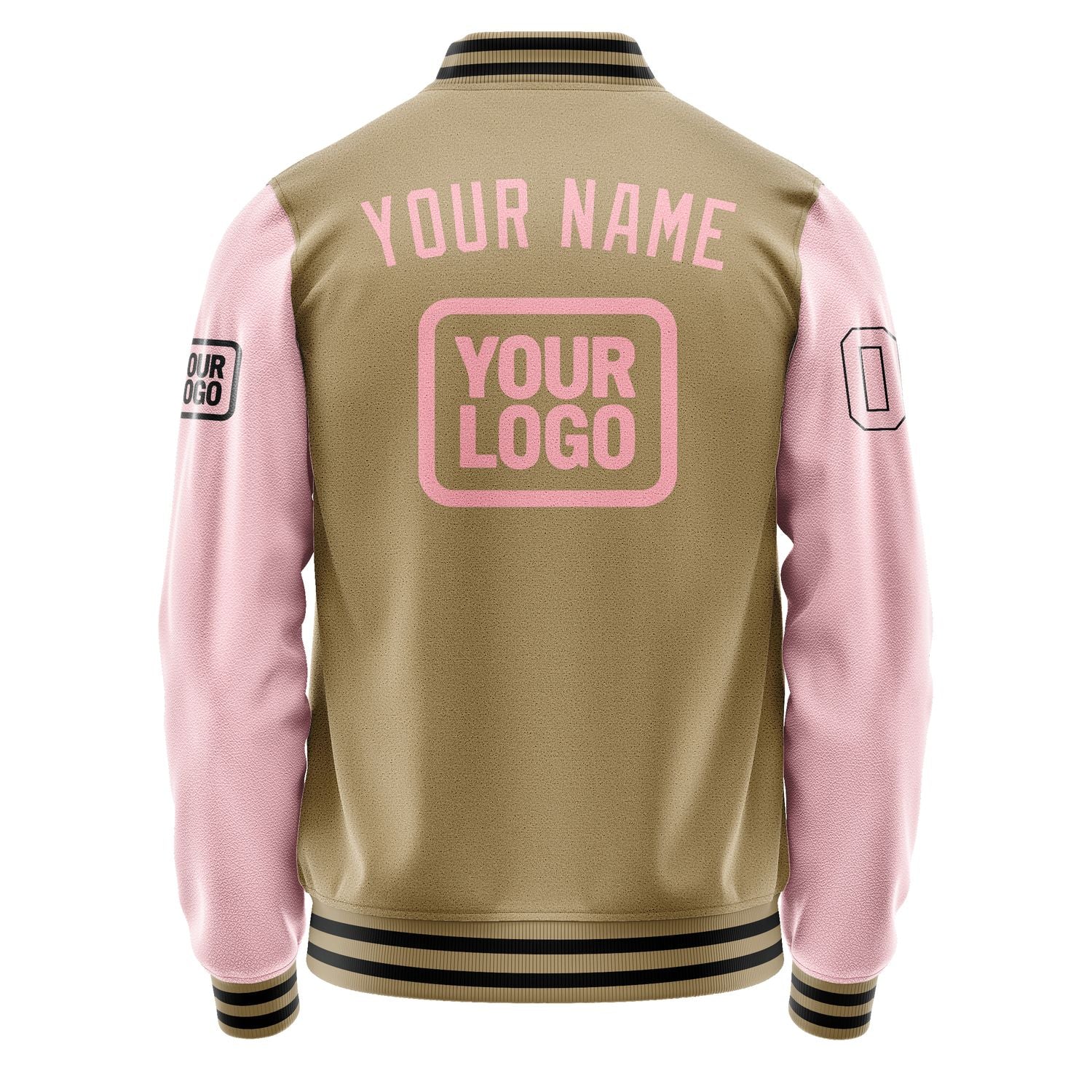 Maßgeschneidertes Hellkhaki Rosa Jacke JA252521251717212117
