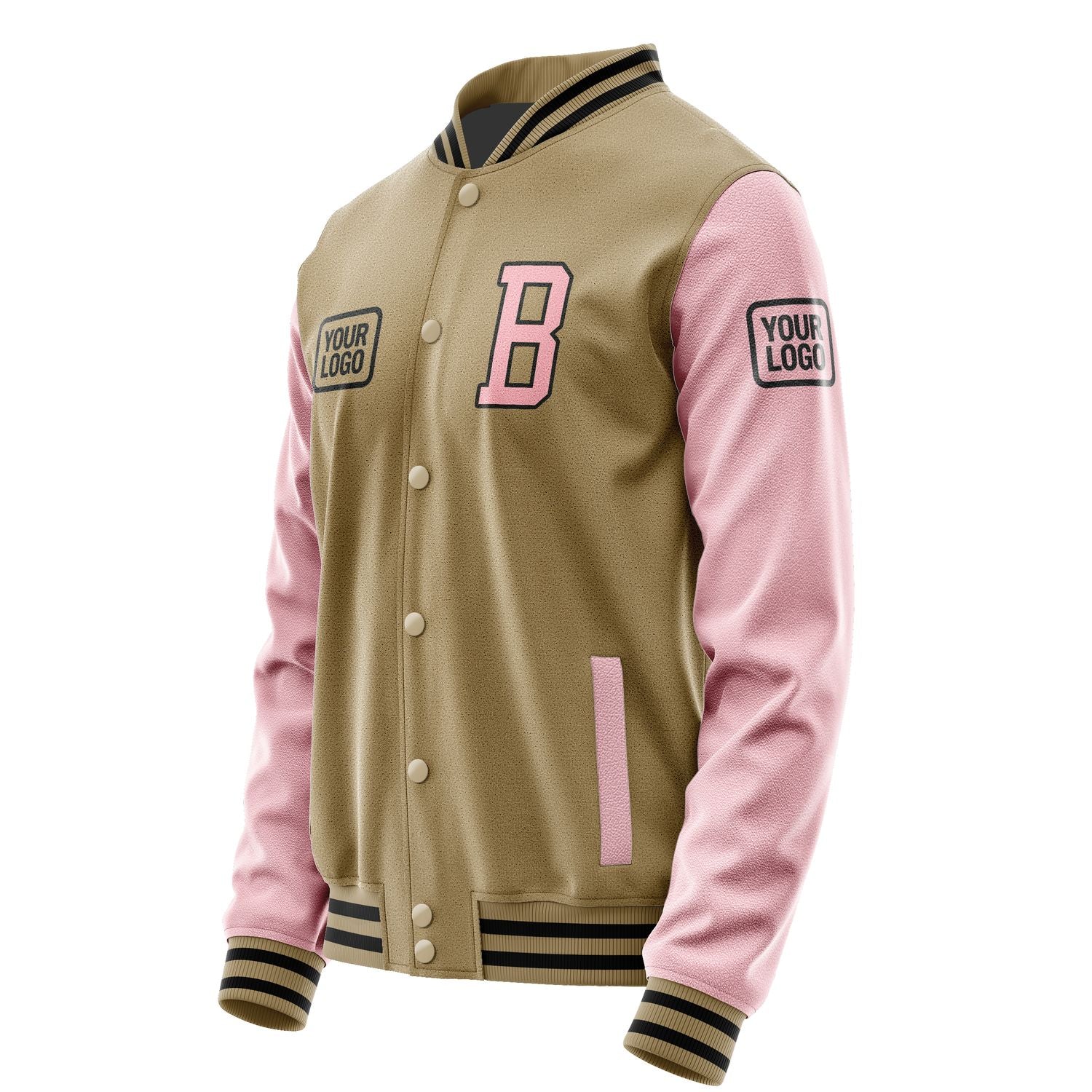 Maßgeschneidertes Hellkhaki Rosa Jacke JA252521251717212117