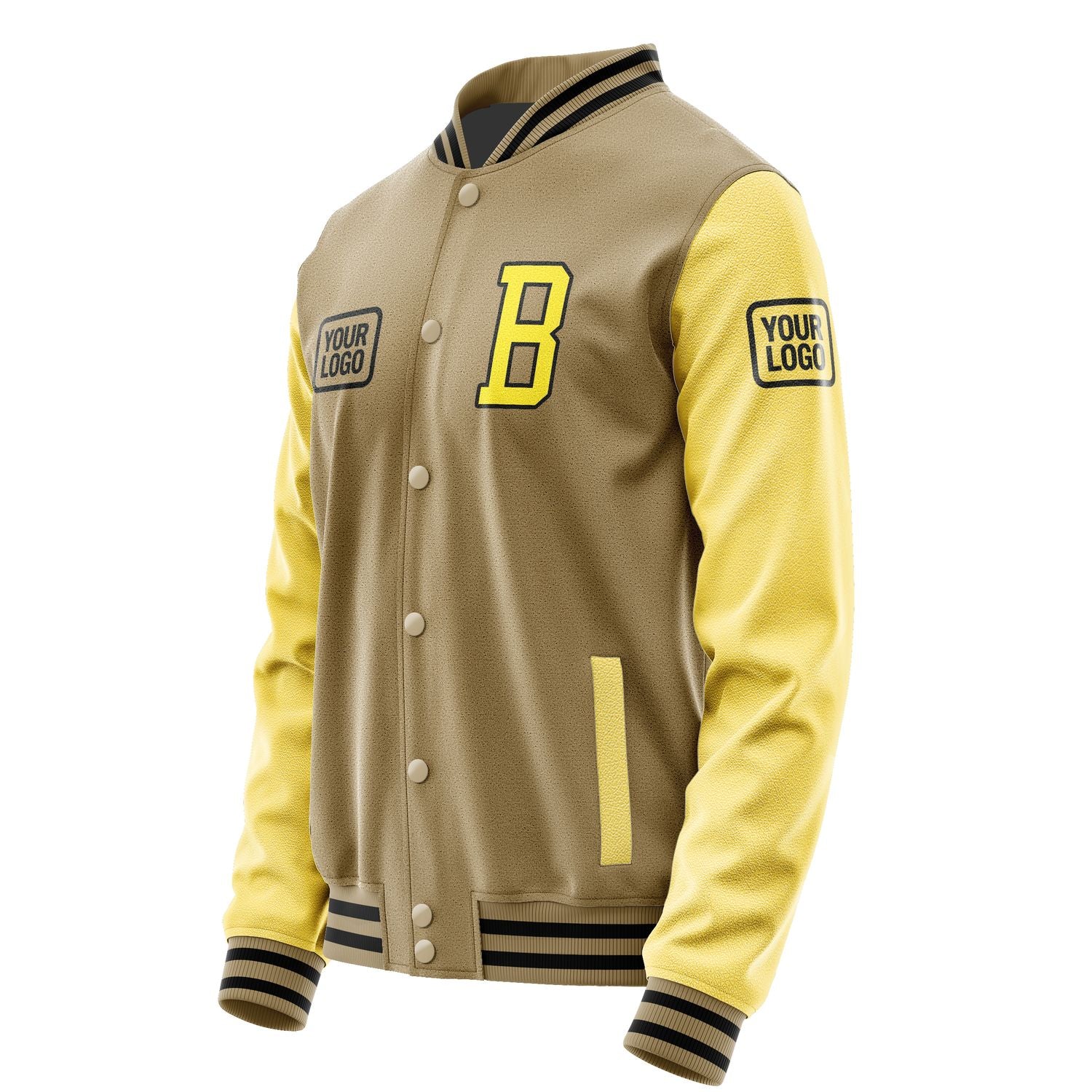 Maßgeschneidertes Hellkhaki Blassgelb Jacke JA252526251717262617