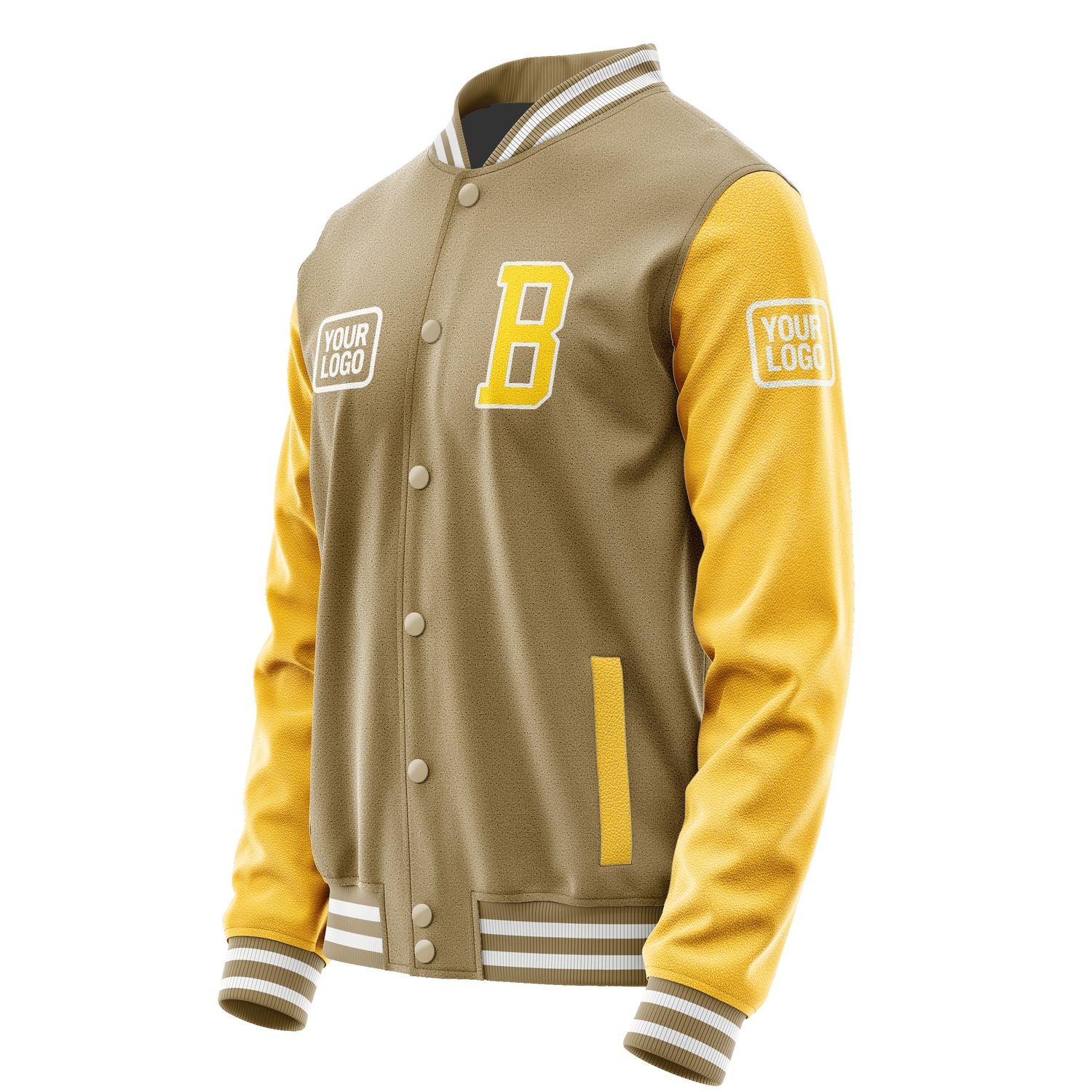 Maßgeschneidertes Hellkhaki Gold Jacke JA252530251818303018