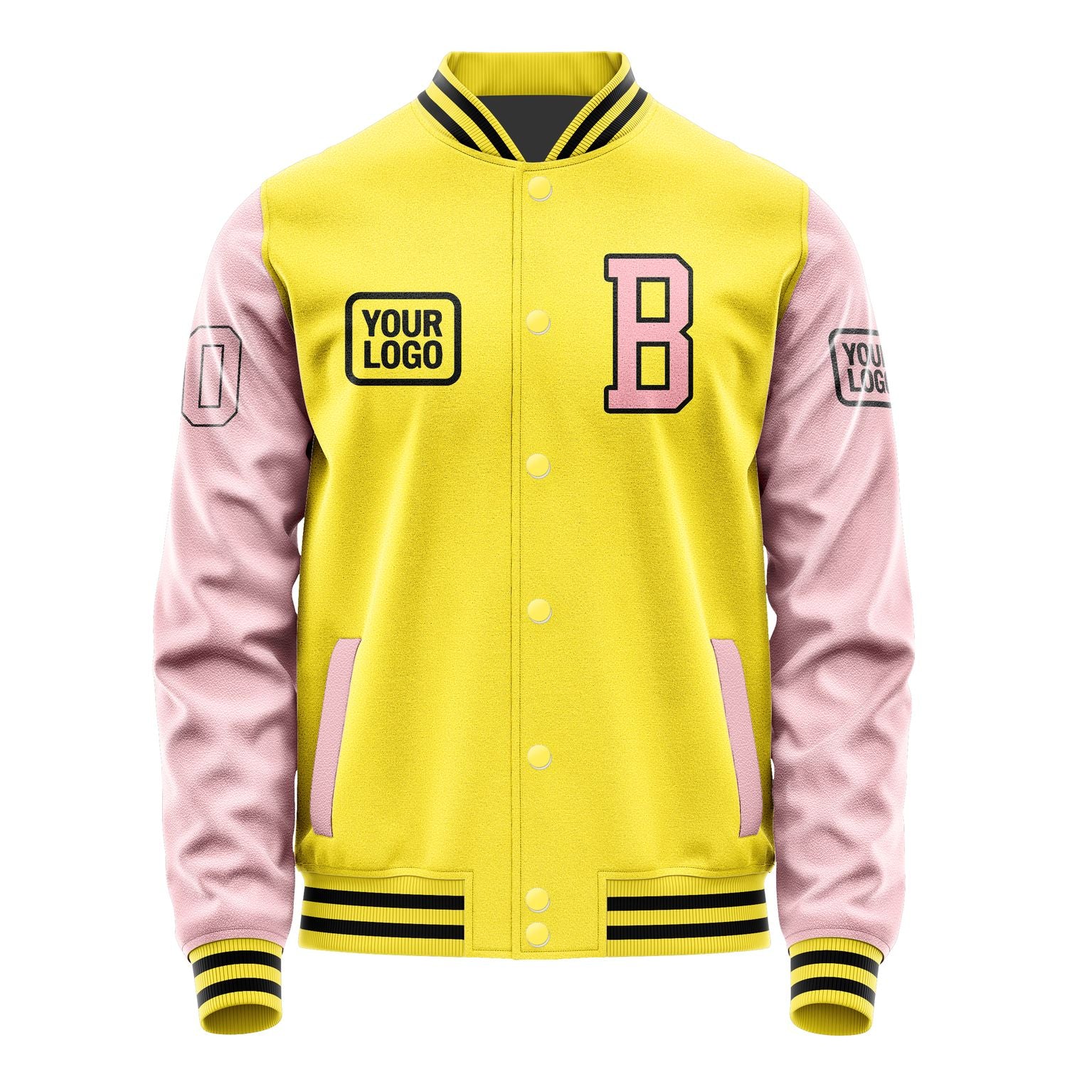 Maßgeschneidertes Blassgelb Rosa Jacke JA262621261717212117