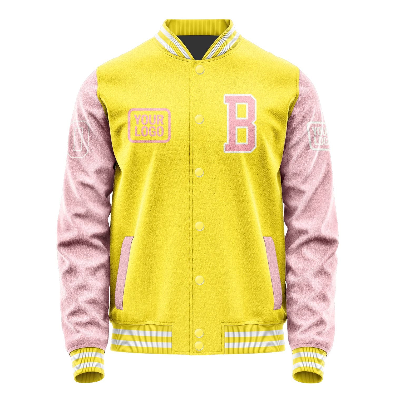 Maßgeschneidertes Blassgelb Rosa Jacke JA262621261818212118