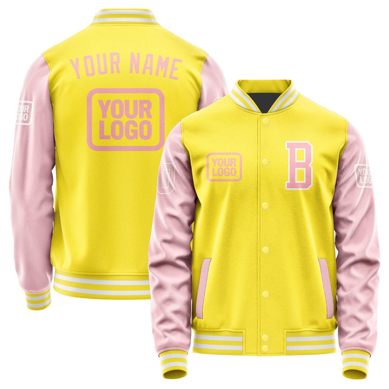 Maßgeschneidertes Blassgelb Rosa Jacke JA262621261818212118