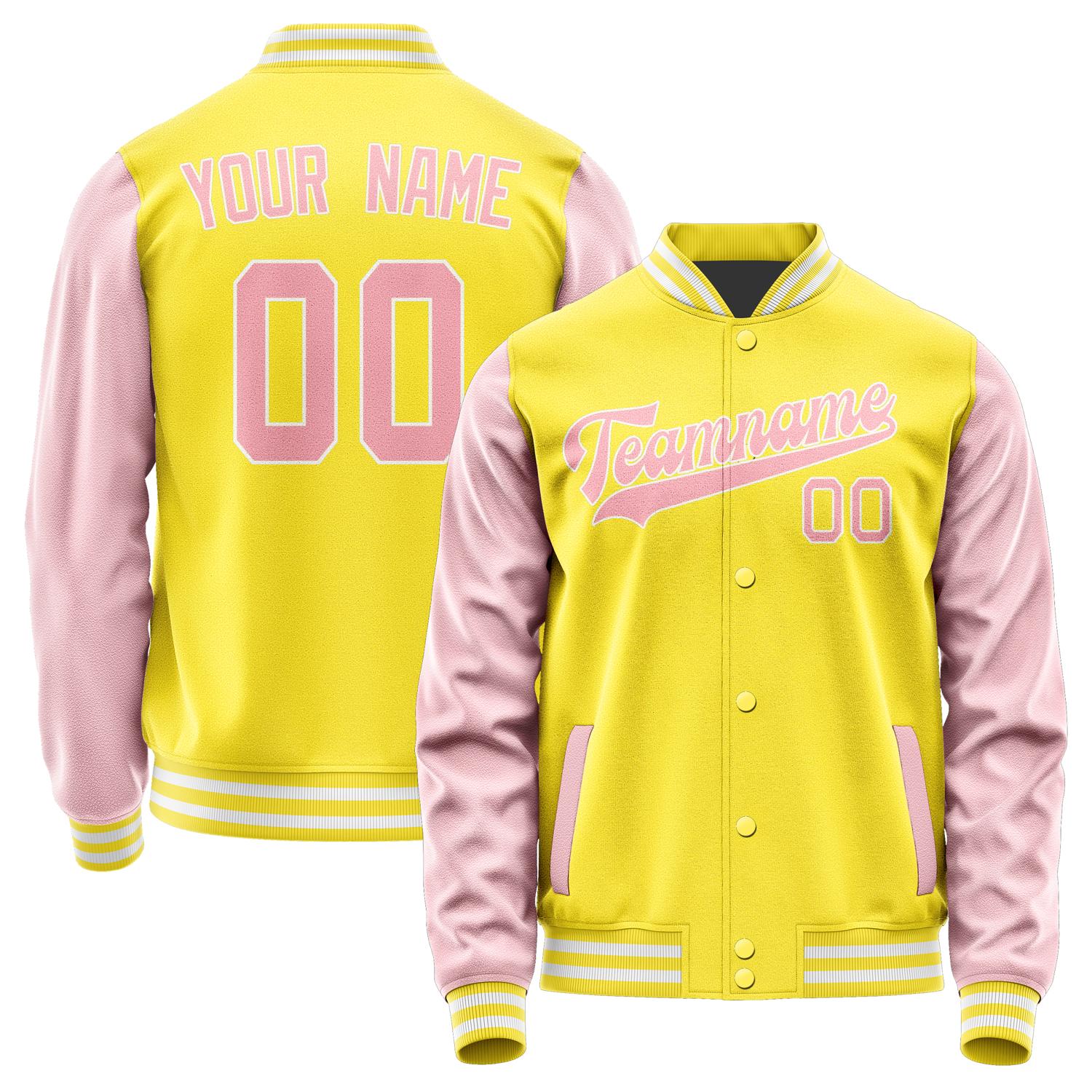 Maßgeschneidertes Blassgelb Rosa Jacke JA2626212618B31821