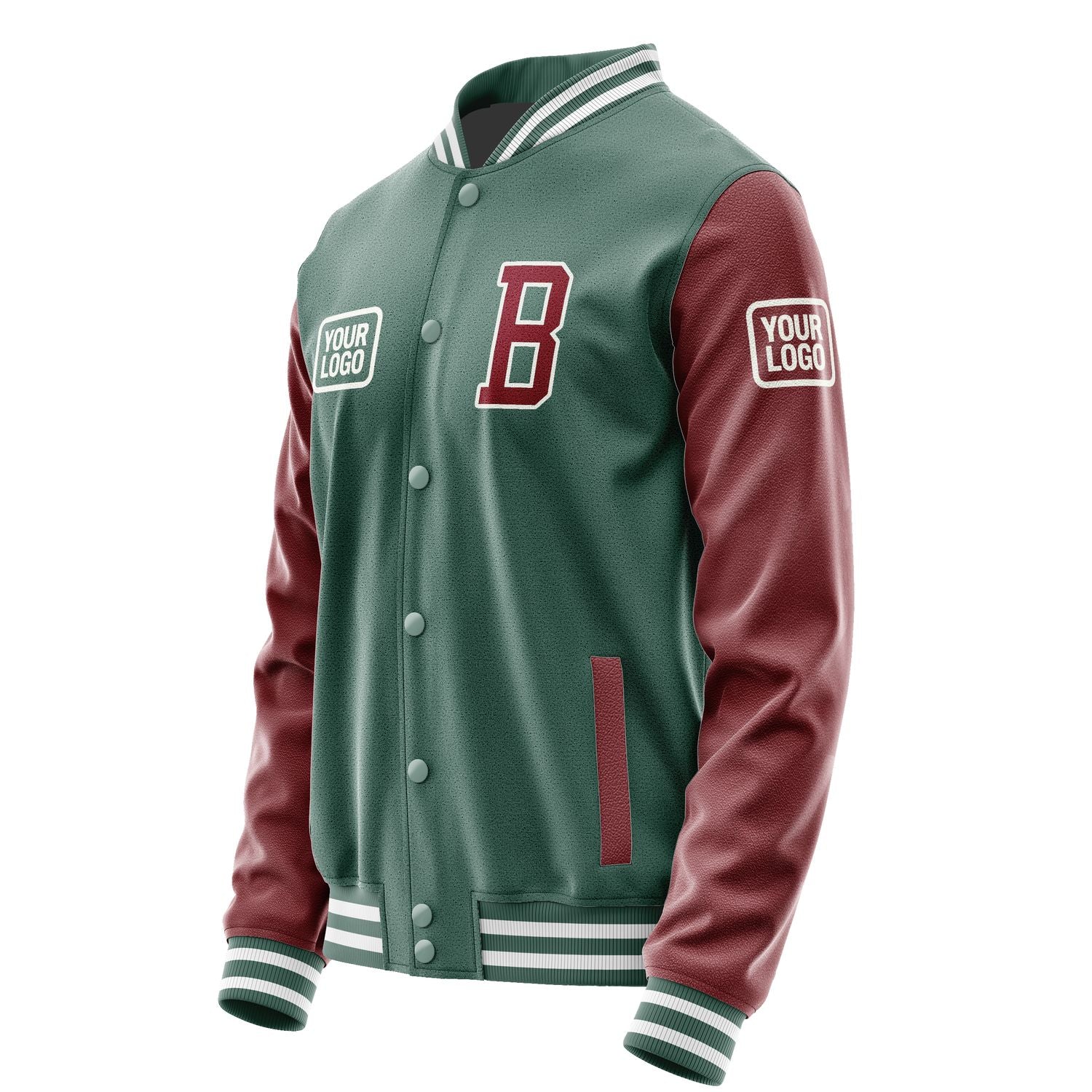 Maßgeschneidertes Blaugrün Karmesinrot Jacke JA272715271818151518