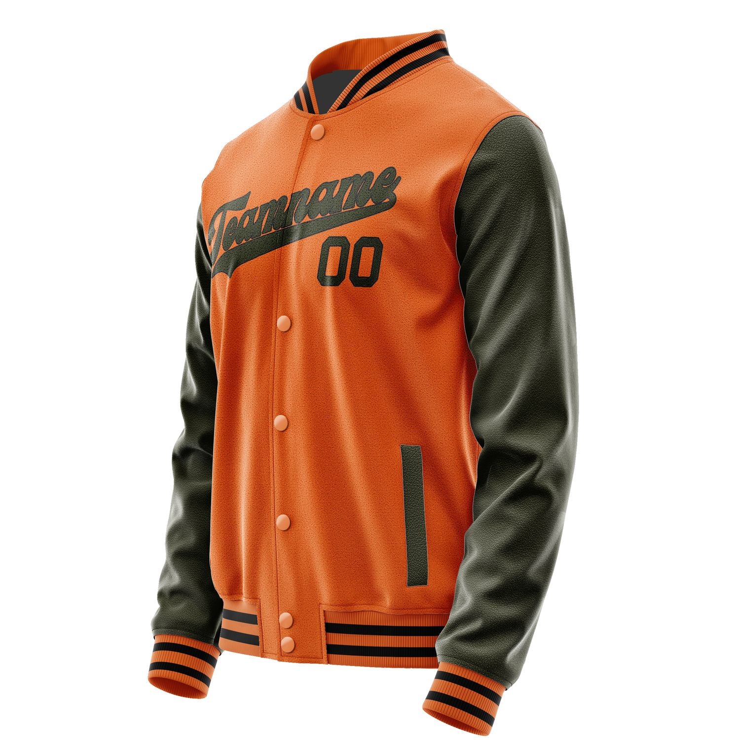 Maßgeschneidertes Orange Dunkles Oliv Jacke JA2828022817B31702