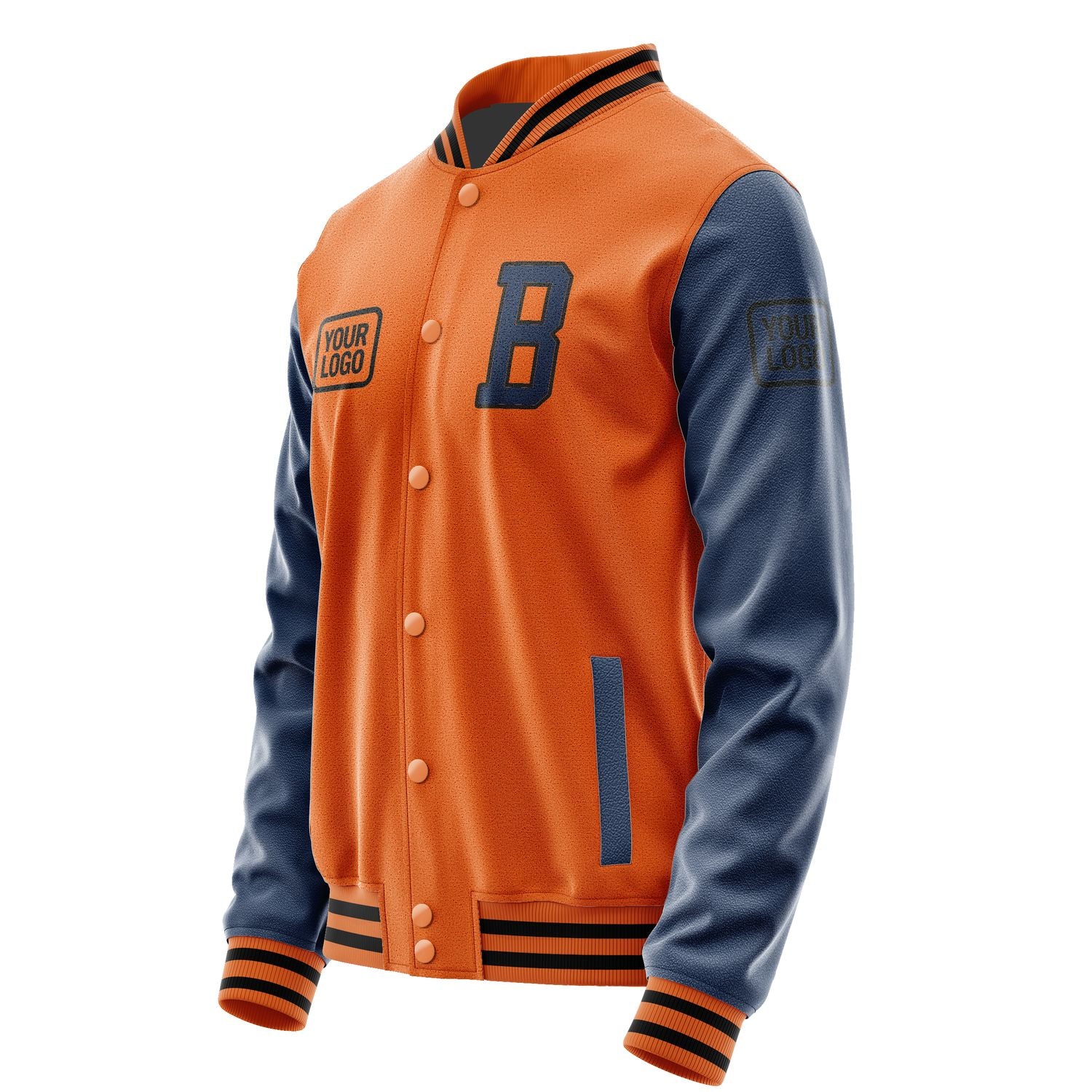 Maßgeschneidertes Orange Marineblau Jacke JA282810281717101017