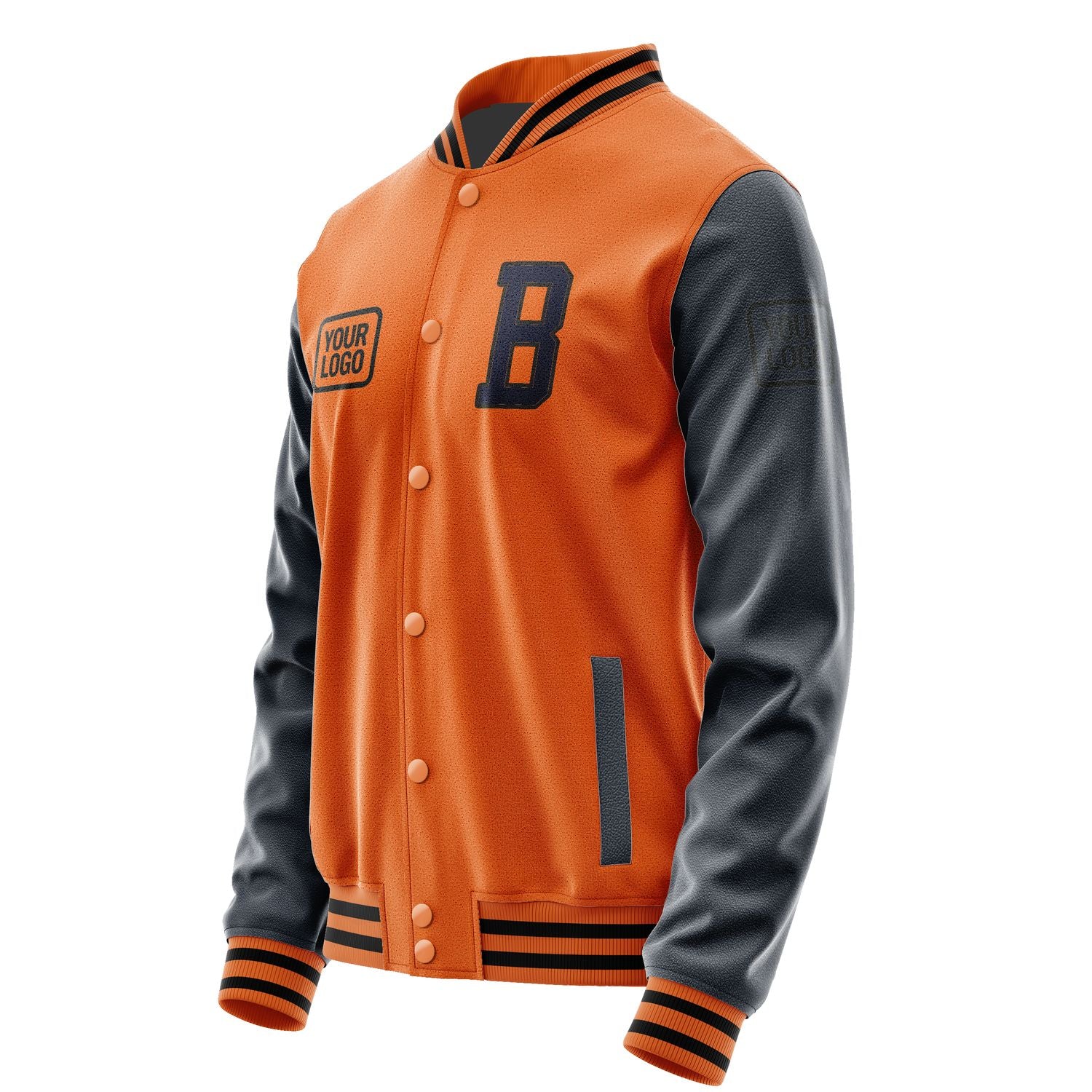 Maßgeschneidertes Orange Stahlblau Jacke JA282811281717111117