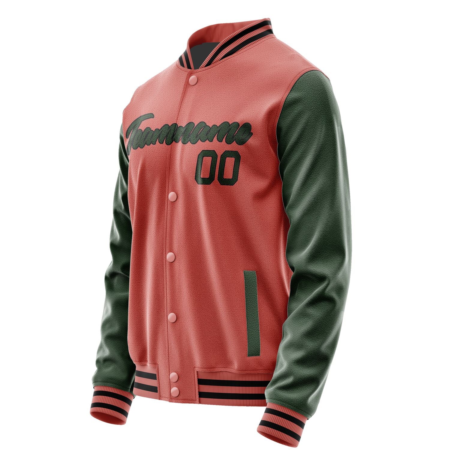 Maßgeschneidertes Kupferrose Moosgrün Jacke JA2929052918B21805