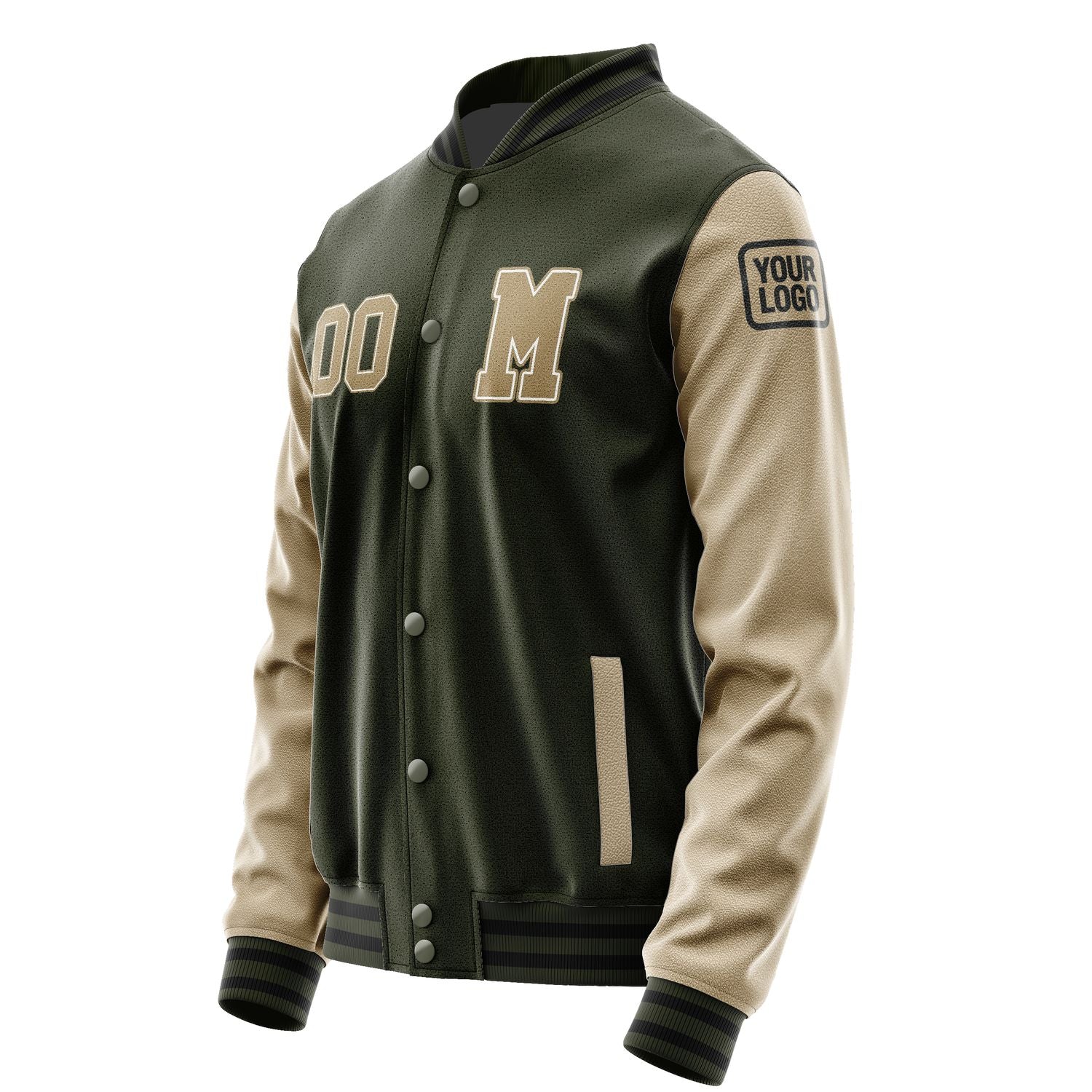 Maßgeschneidertes Dunkles Oliv Hellkhaki Jacke JB0202250217251817