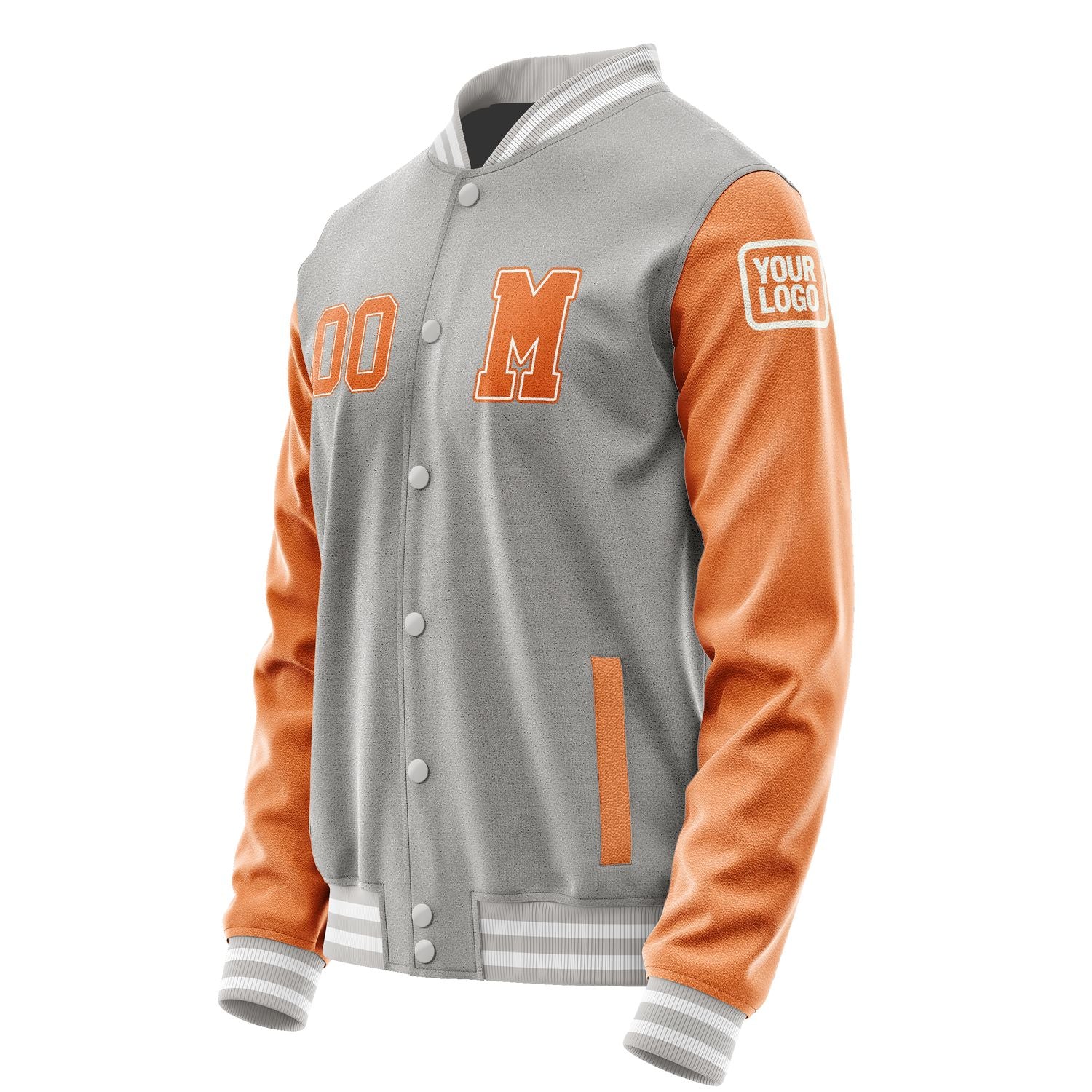 Maßgeschneidertes Grau Orange Jacke JB0404280418281818