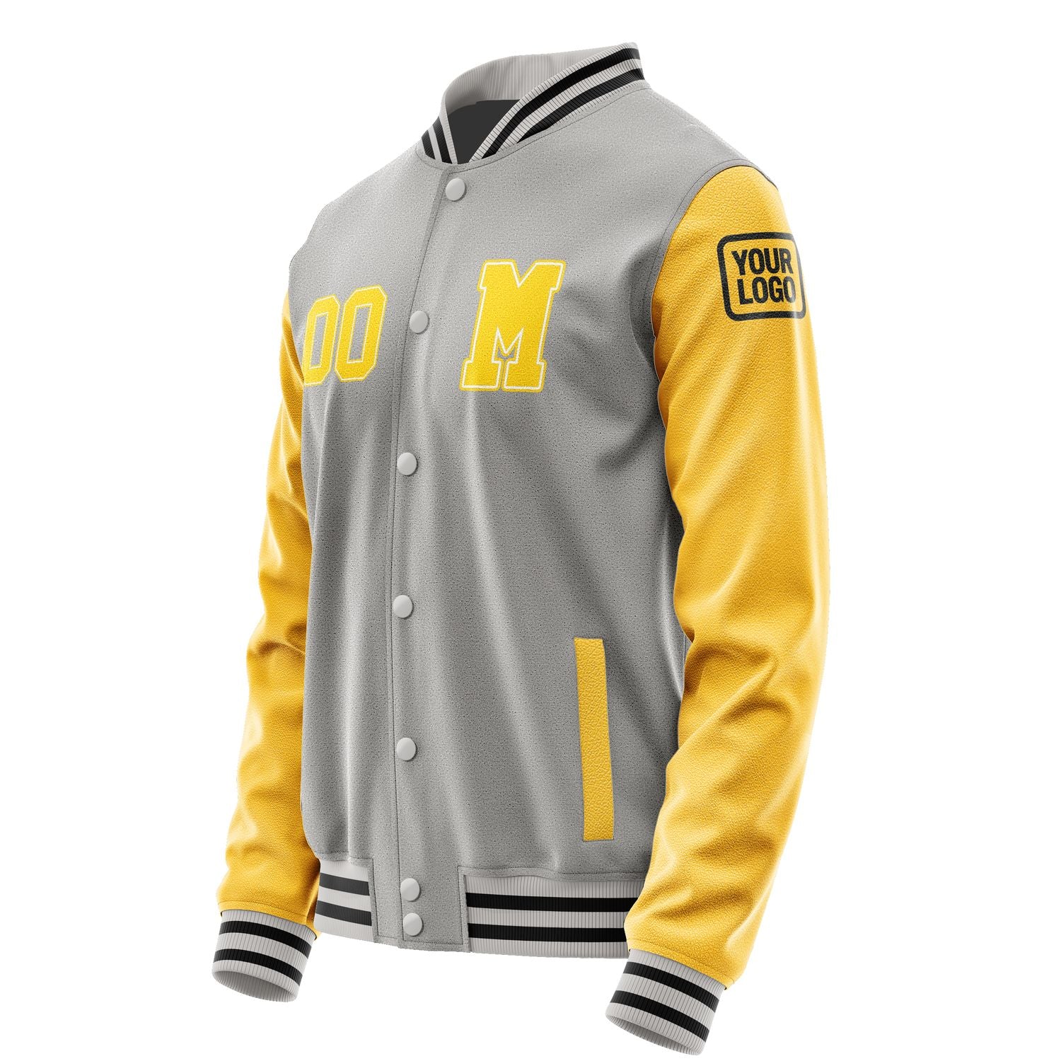 Maßgeschneidertes Grau Gold Jacke JB0404300417301817