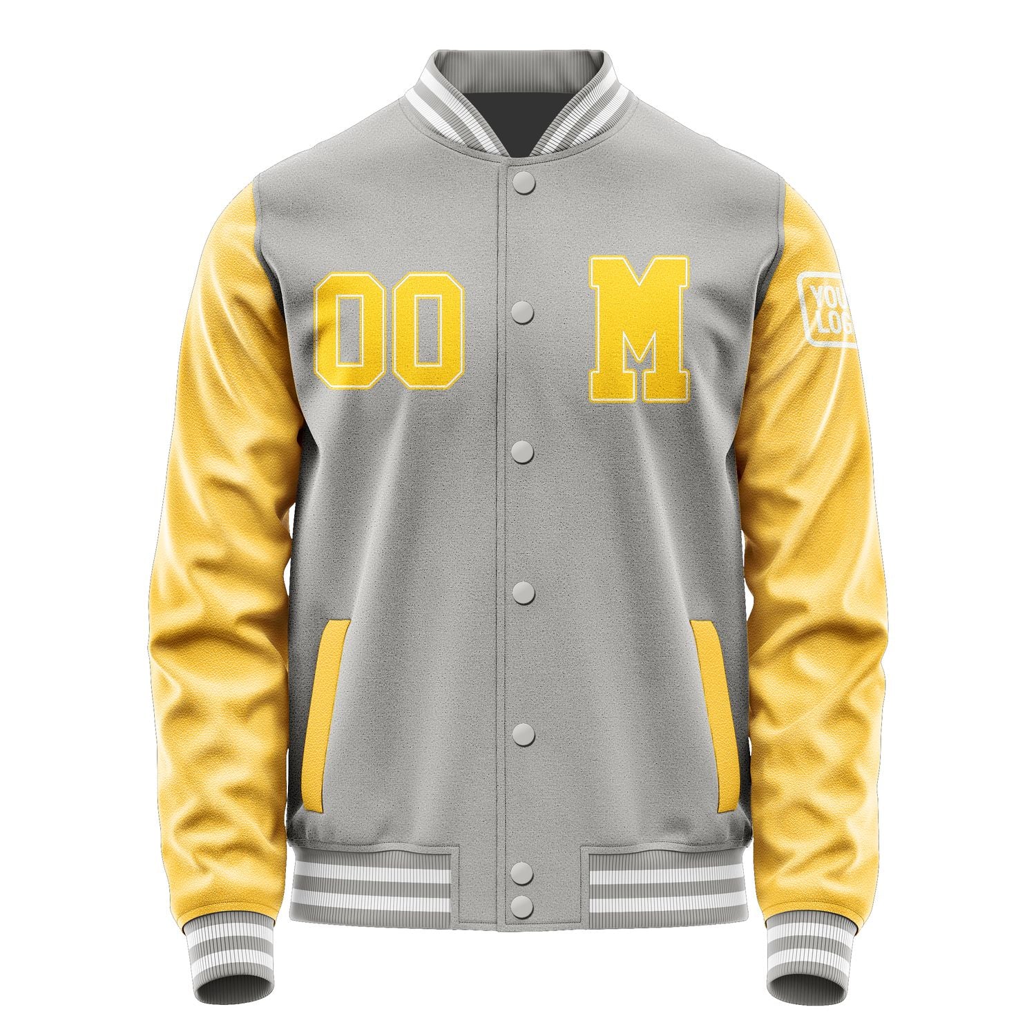 Maßgeschneidertes Grau Gold Jacke JB0404300418301818