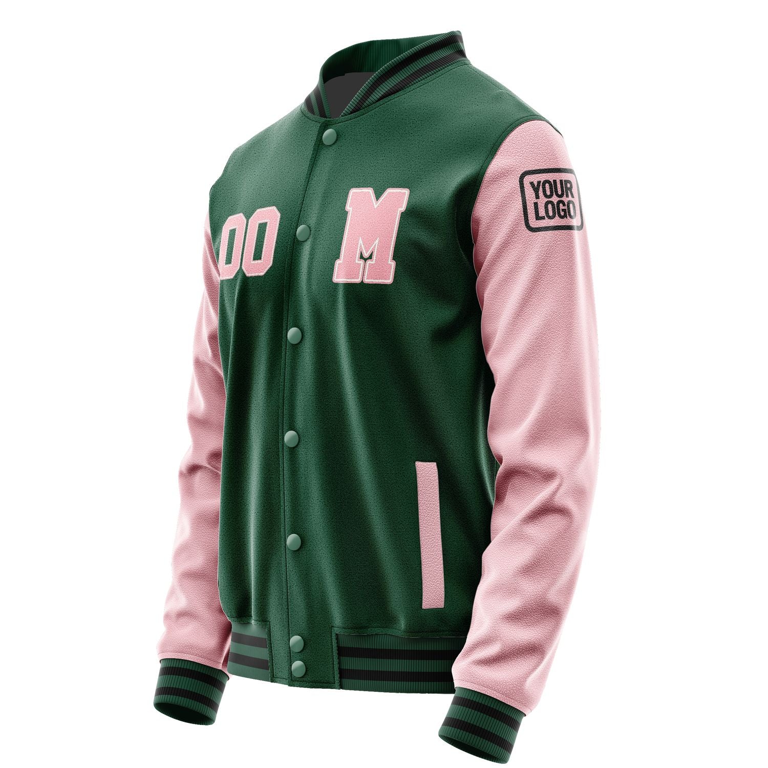 Maßgeschneidertes Moosgrün Rosa Jacke JB0505210517211817