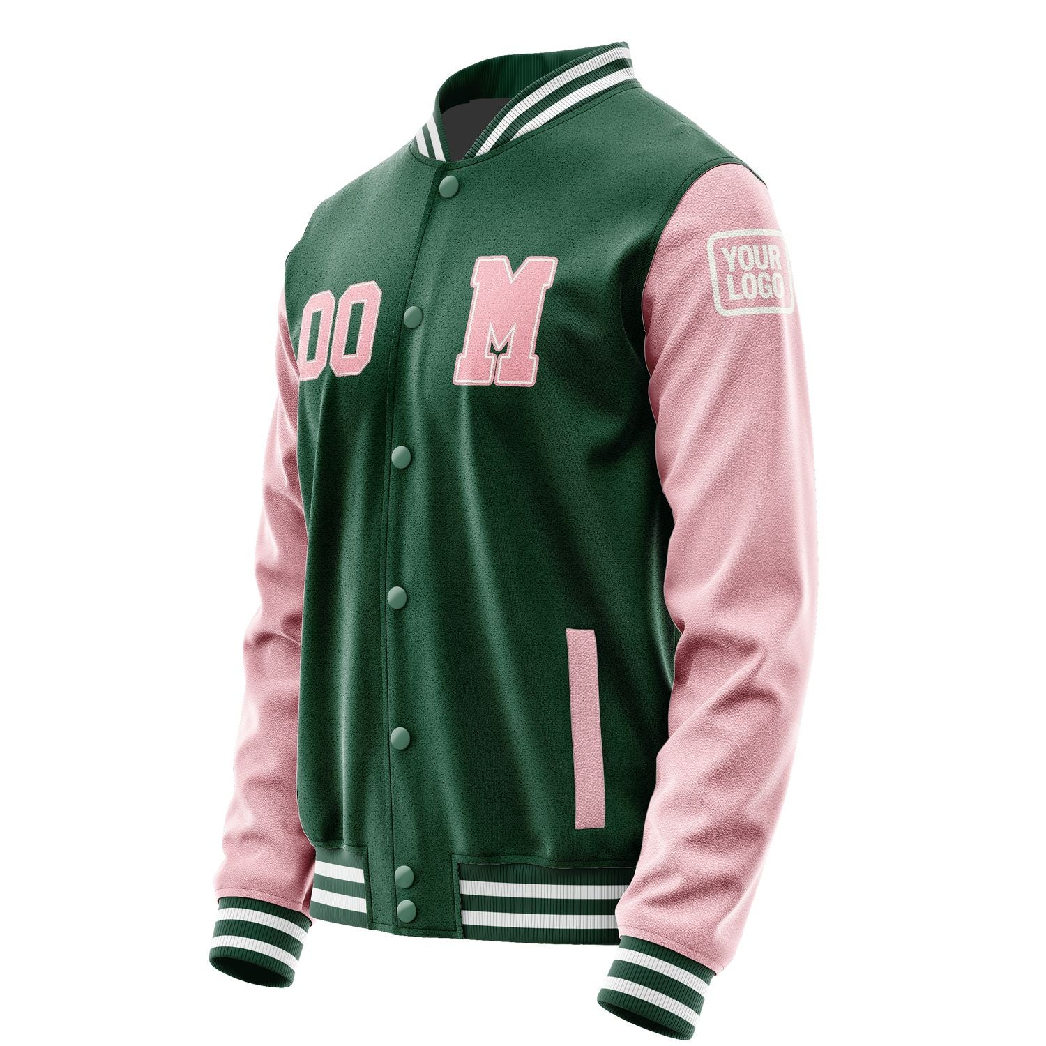 Maßgeschneidertes Moosgrün Rosa Jacke JB0505210518211818