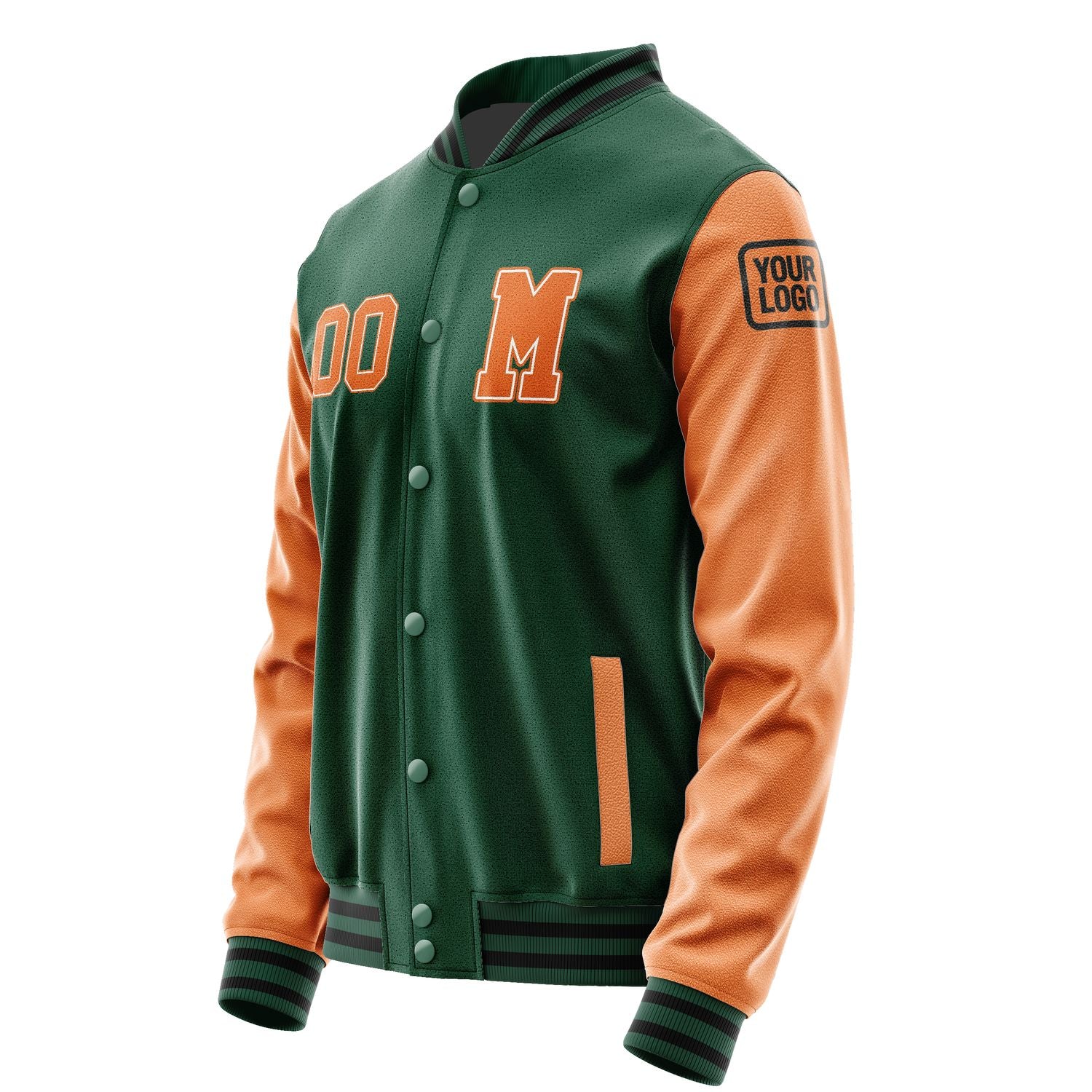 Maßgeschneidertes Moosgrün Orange Jacke JB0505280517281817