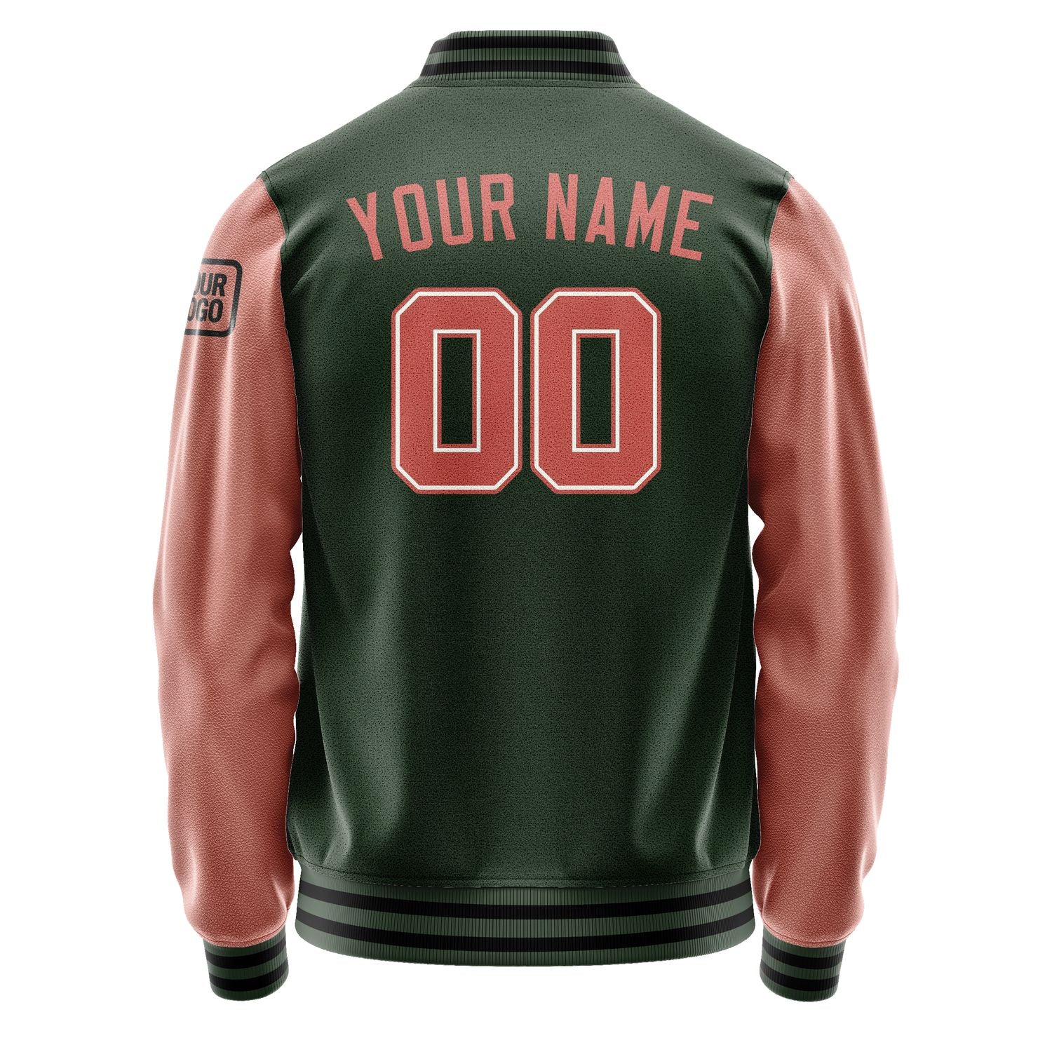 Maßgeschneidertes Tannengrün Kupferrose Jacke JB0606290617291817