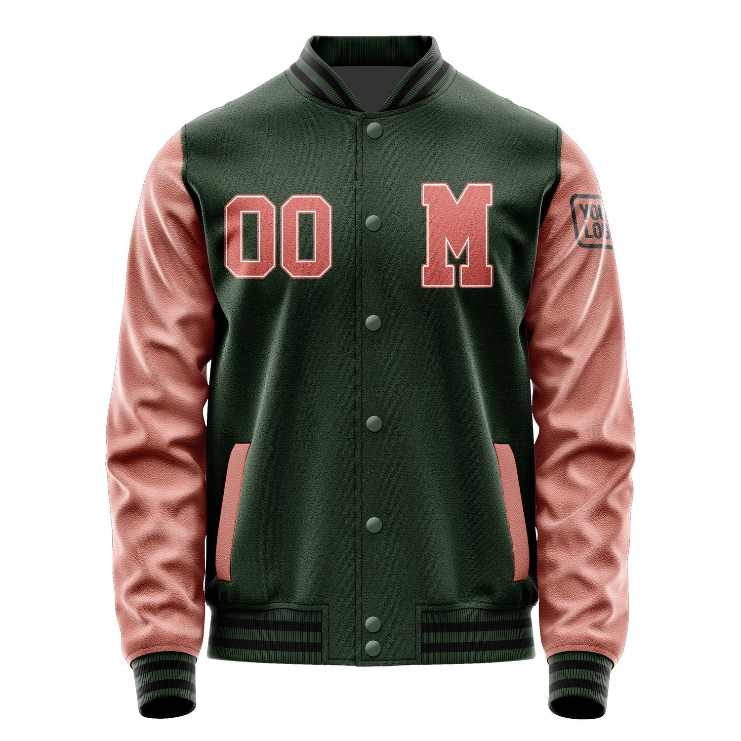 Maßgeschneidertes Tannengrün Kupferrose Jacke JB0606290617291817