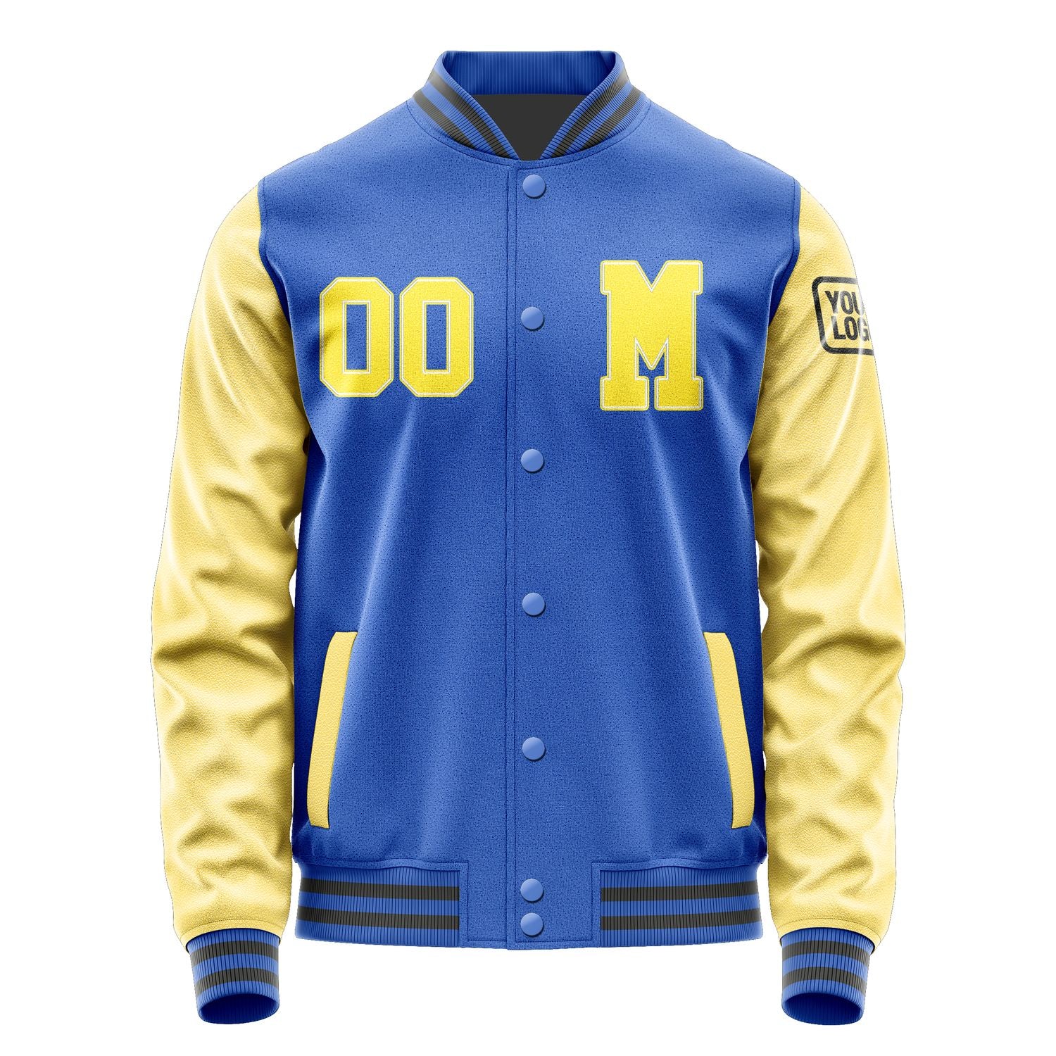 Maßgeschneidertes Himmelblau Blassgelb Jacke JB0909260920261817