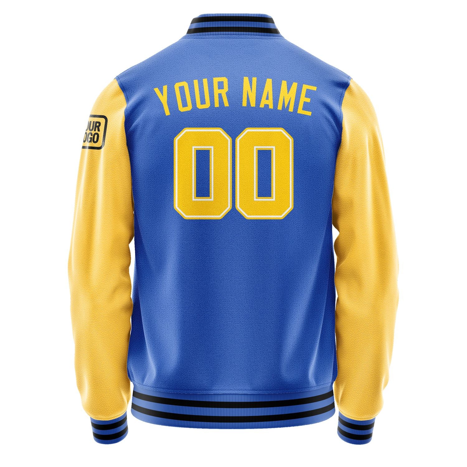 Maßgeschneidertes Himmelblau Gold Jacke JB0909300917301817