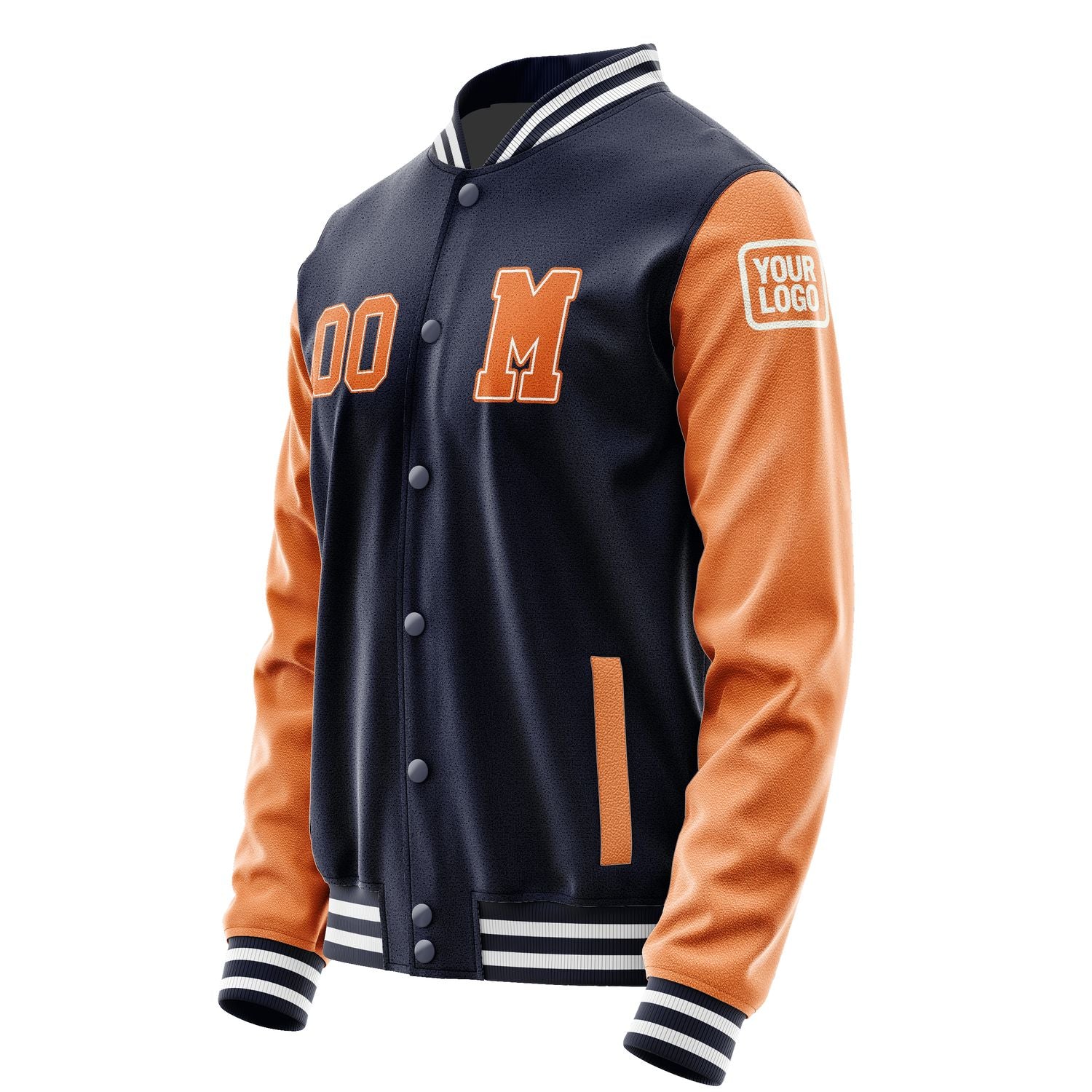 Maßgeschneidertes Stahlblau Orange Jacke JB1111281118281818