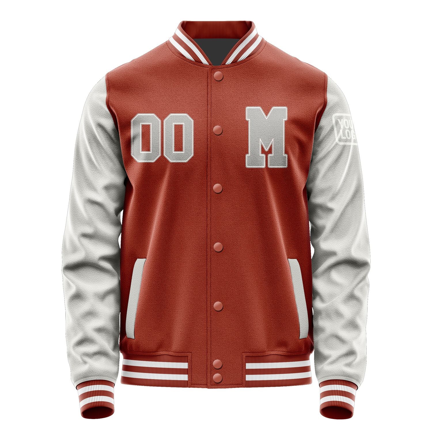 Maßgeschneidertes Korallenrot Grau Jacke JB1616041618041818