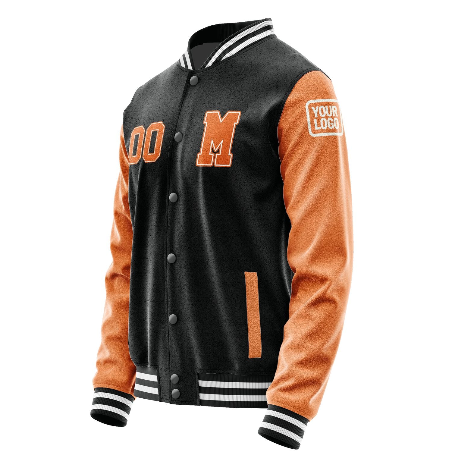 Maßgeschneidertes Schwarz Orange Jacke JB1717281718281818