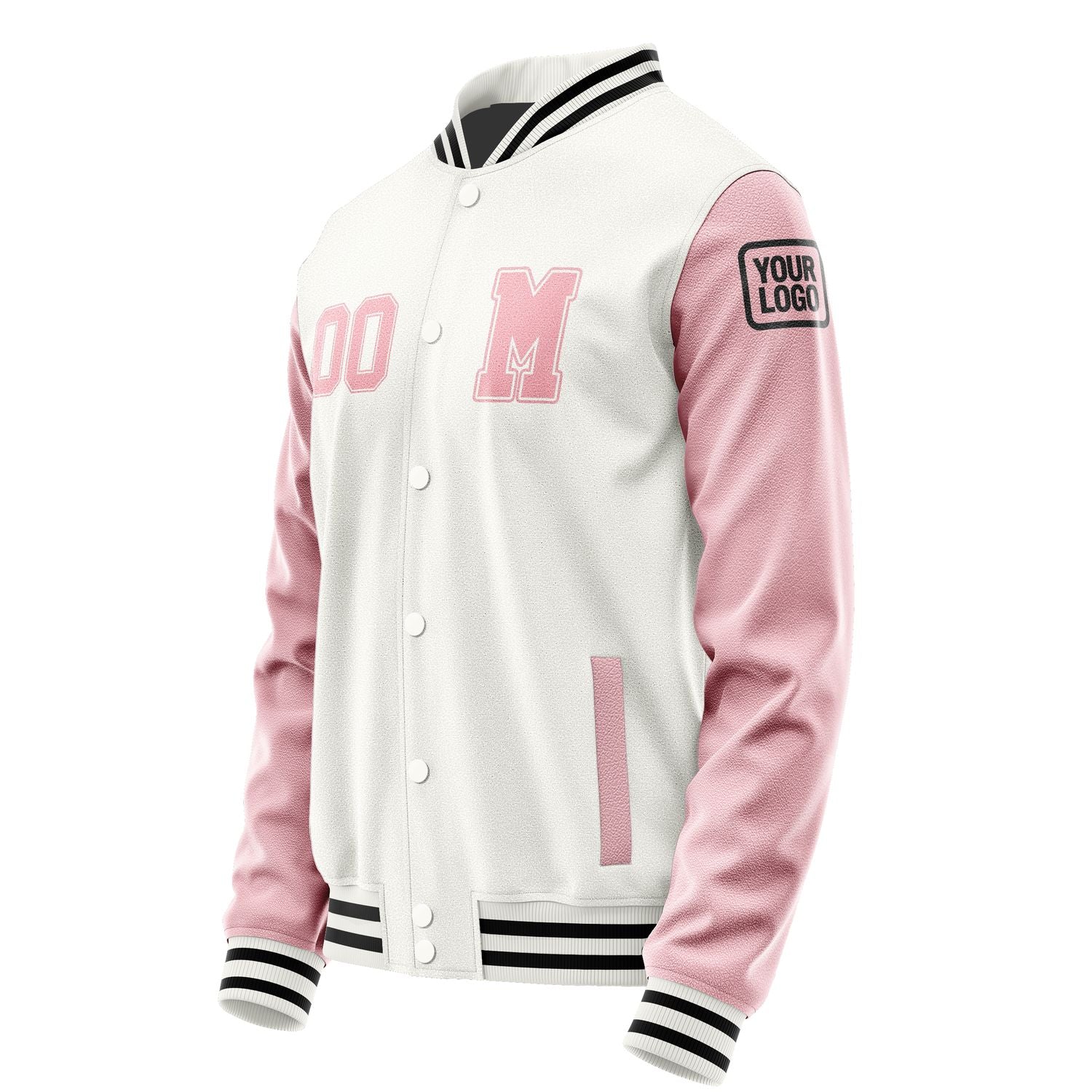 Maßgeschneidertes Weiß Rosa Jacke JB1818211817211817