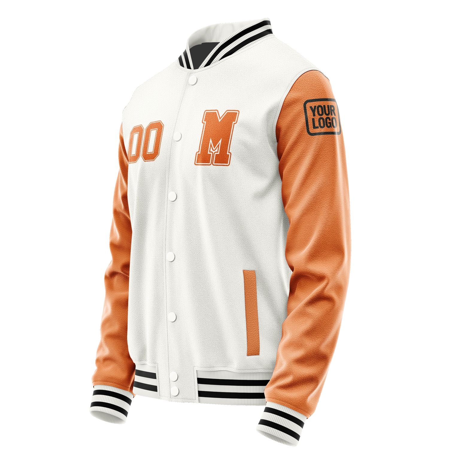 Maßgeschneidertes Weiß Orange Jacke JB1818281817281817